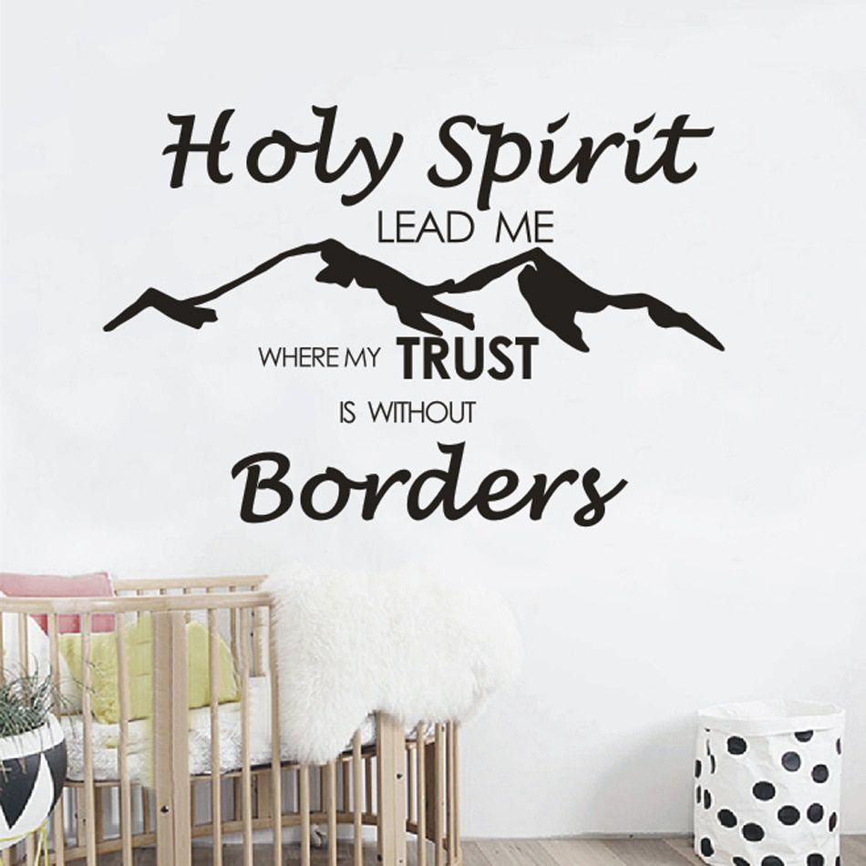 950x950 Inspiring Quotes Holy Spirit Mountain Peak Vinyl Wall Stickers Removable PVC Wallpaper Decals Gift Boys Kids Brdroom Home Decor. Wall Stickers