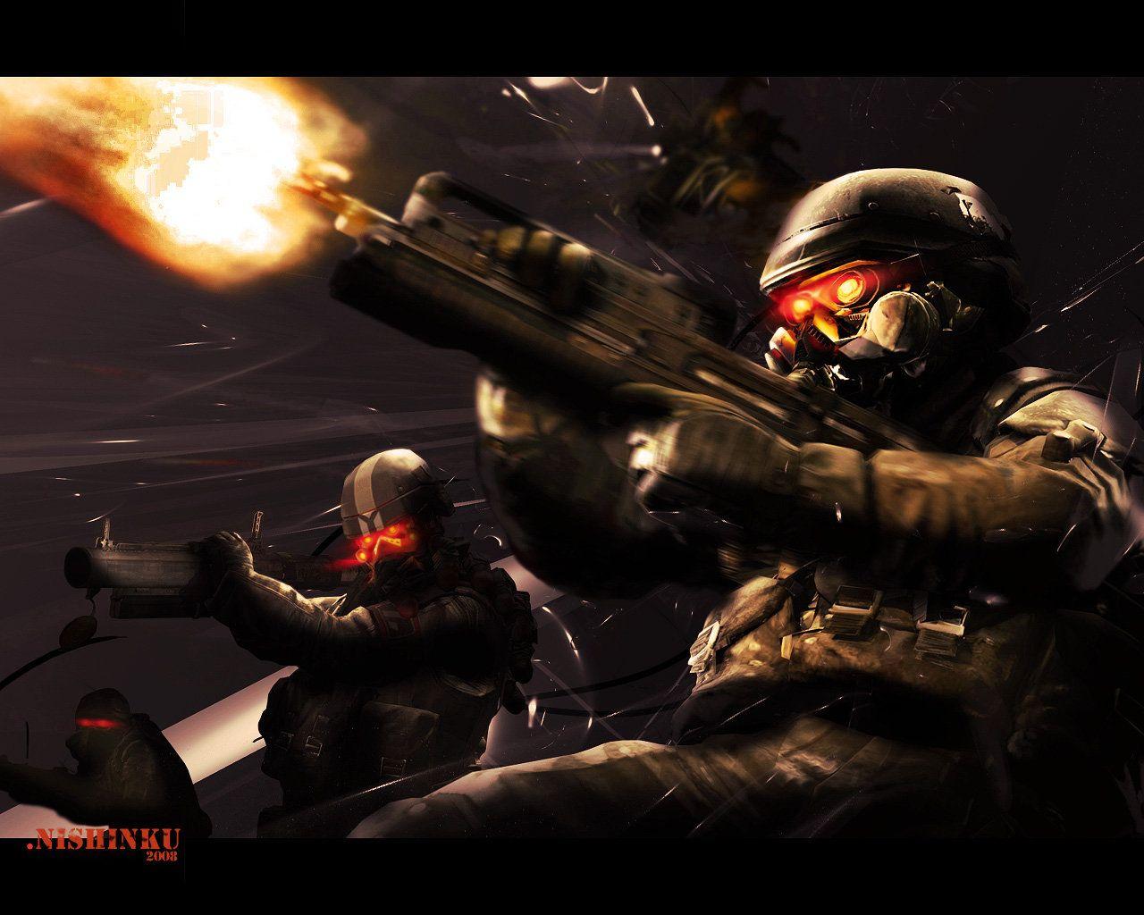 1280x1024 Killzone 2 Helghast Chaos