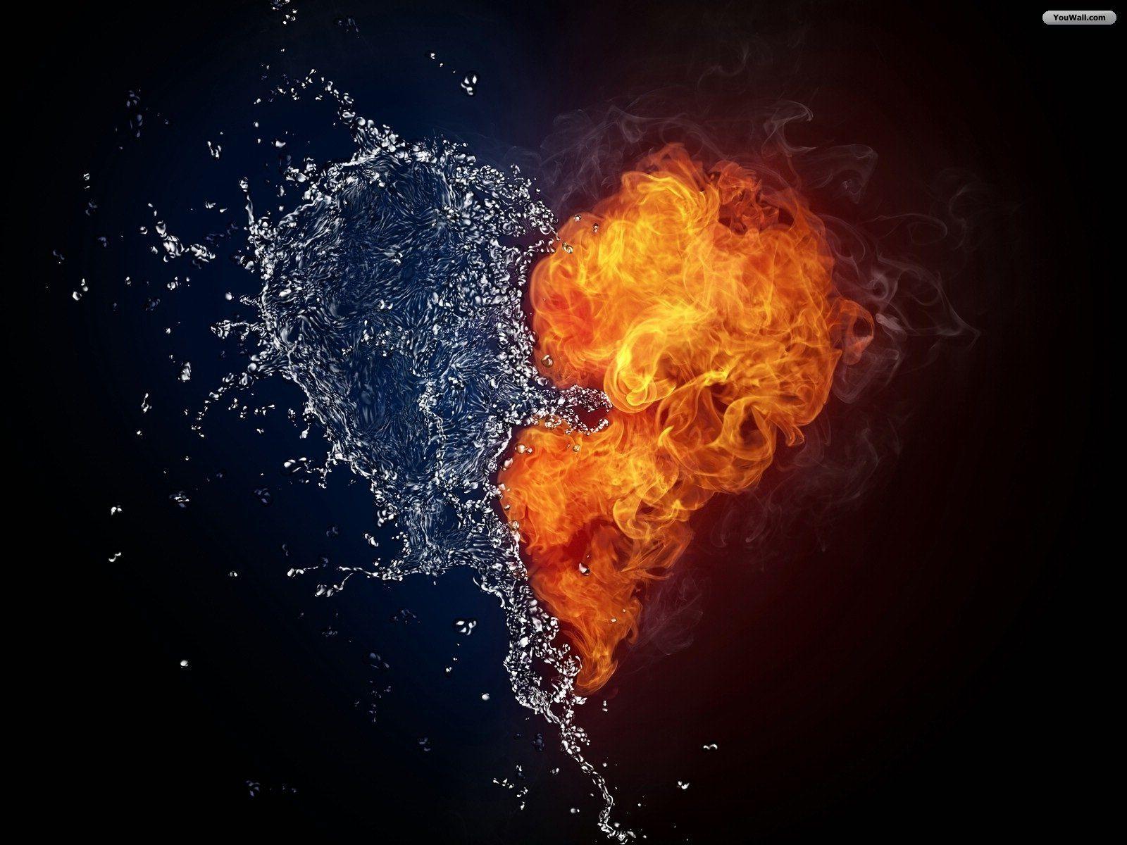 1600x1200 Water fire elemental wallpaper 1600x1200