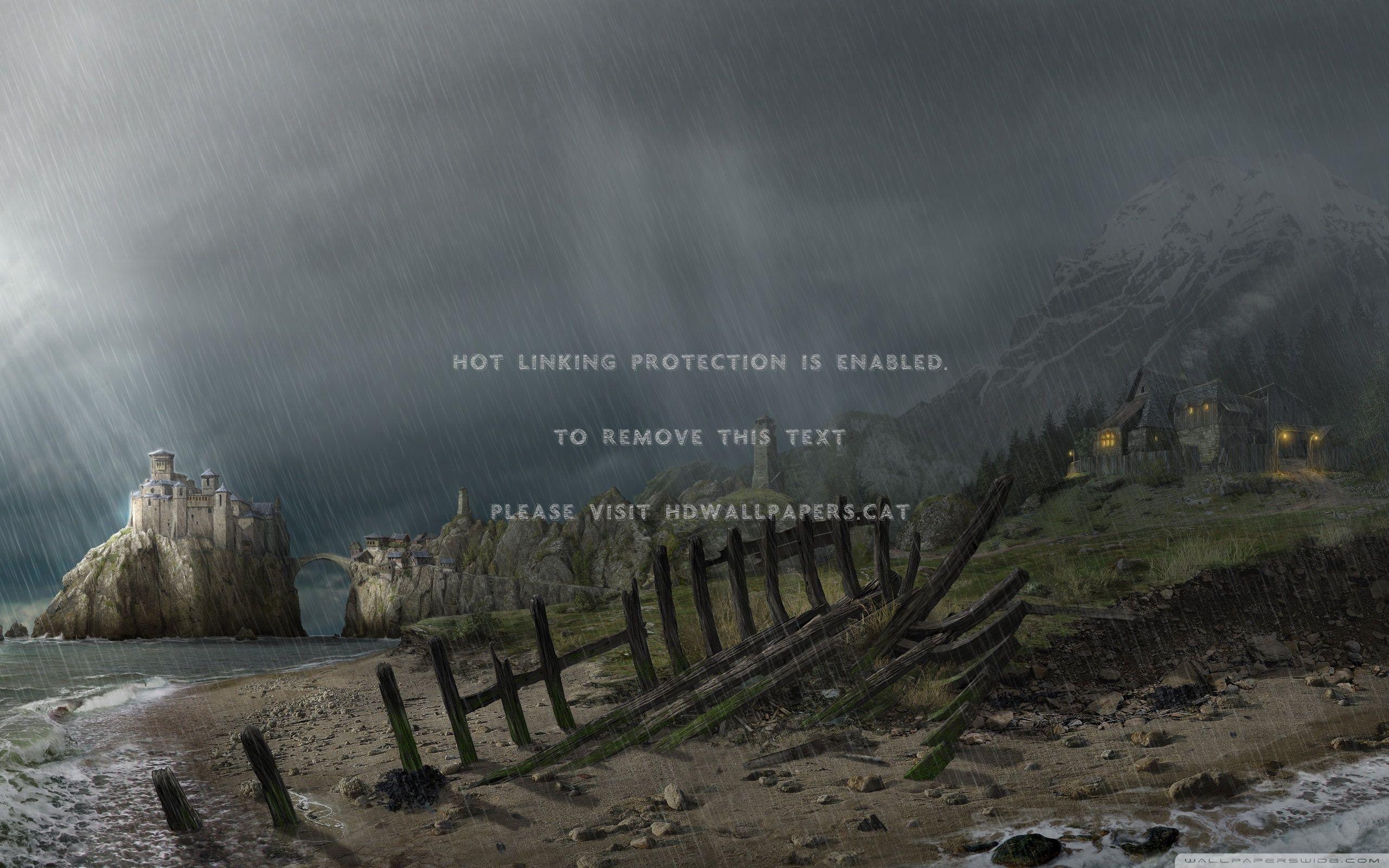 2560x1600 rain mountain HD castle 2560x1600 nature 3D