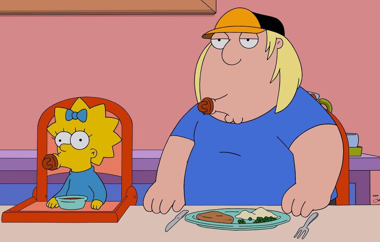 1332x850 Wallpaper The simpsons, Family guy, Family Guy, The Simpsons, Maggie Simpson, Maggie Simpson, Chris Griffin, Chris Griffin, Nipple image for desktop, section фильмы