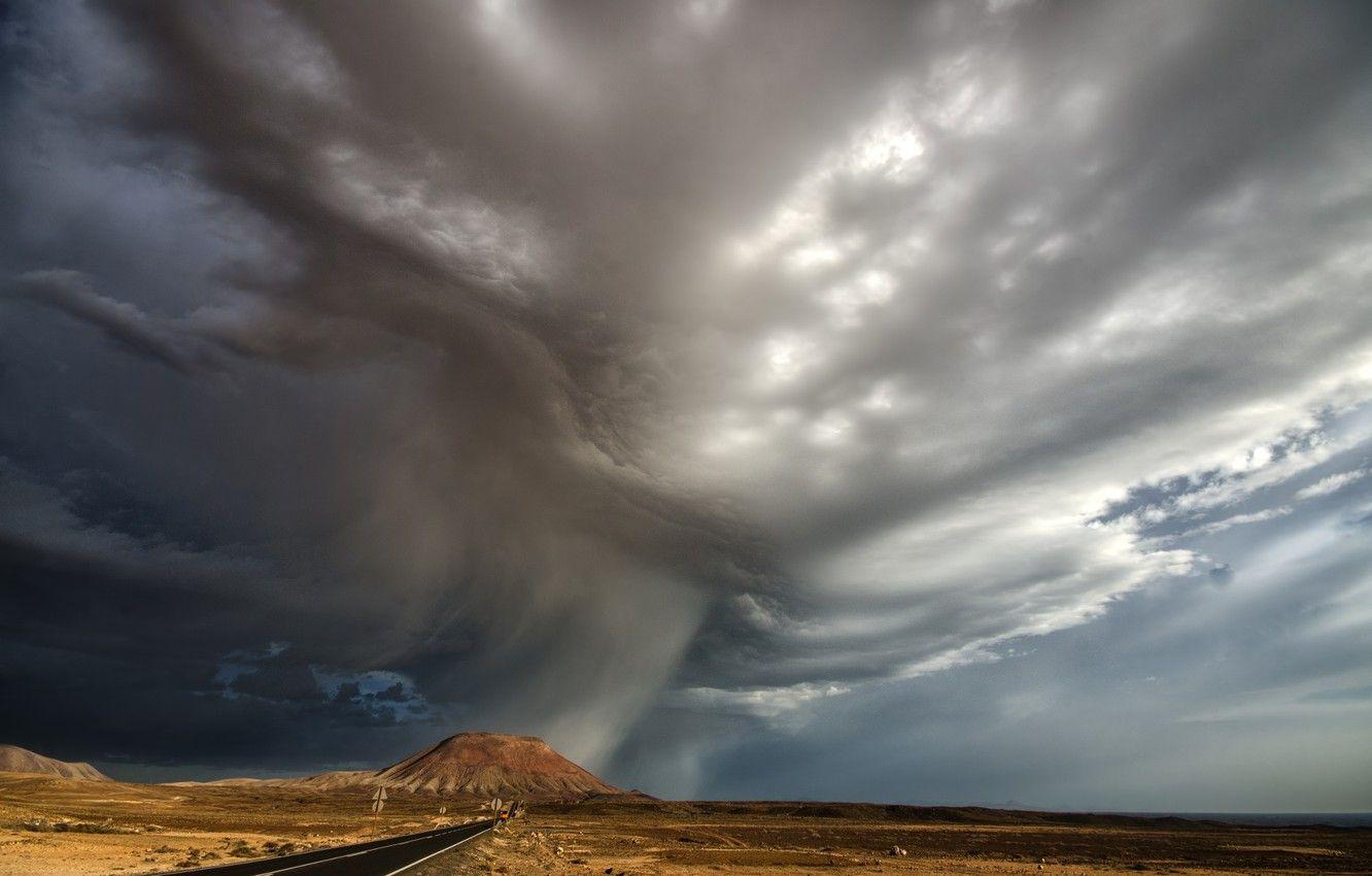 1332x850 Wallpaper road, clouds, nature, rain, mountain image for desktop, section природа