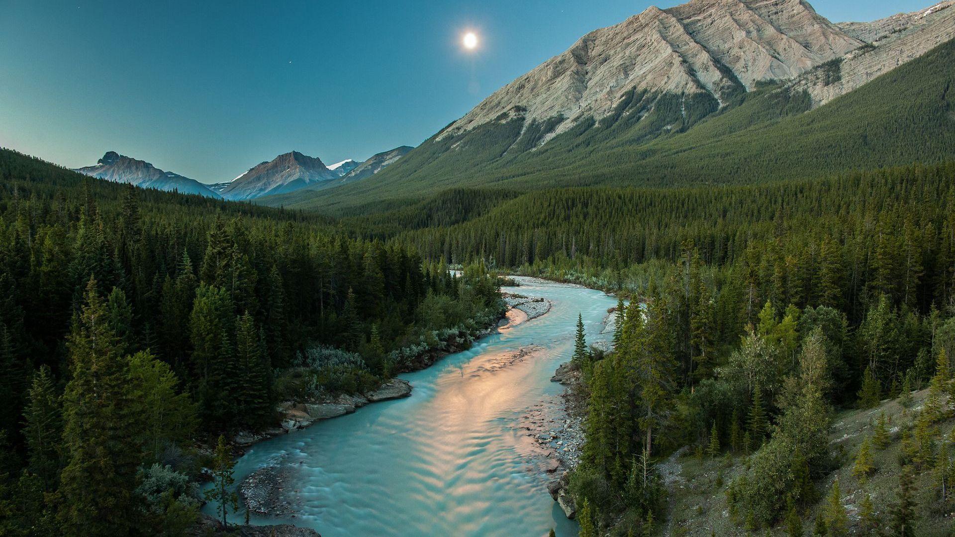 1920x1080 Mountain river runningest Wallpaper