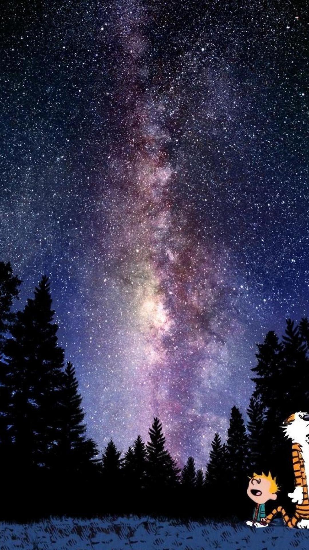 1080x1920 Calvin and Hobbes Wallpaper Space