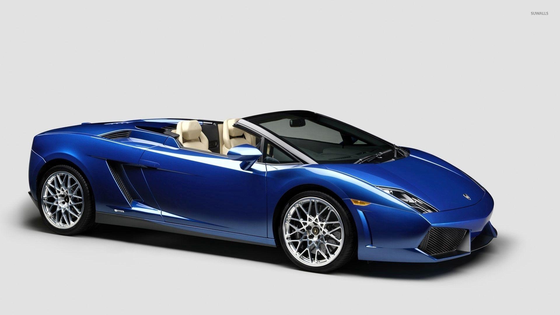 1920x1080 Front side view of a blue Lamborghini Gallardo wallpaper wallpaper