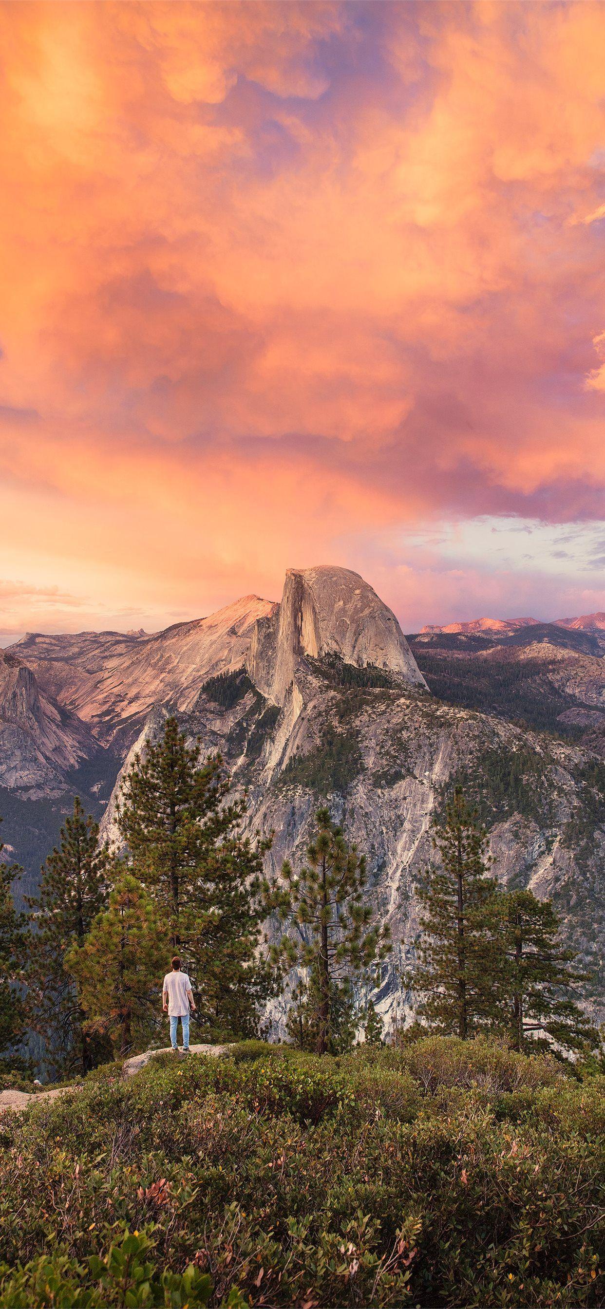 1242x2688 landscape photography of gray and green mountain iPhone X Wallpaper Free Download