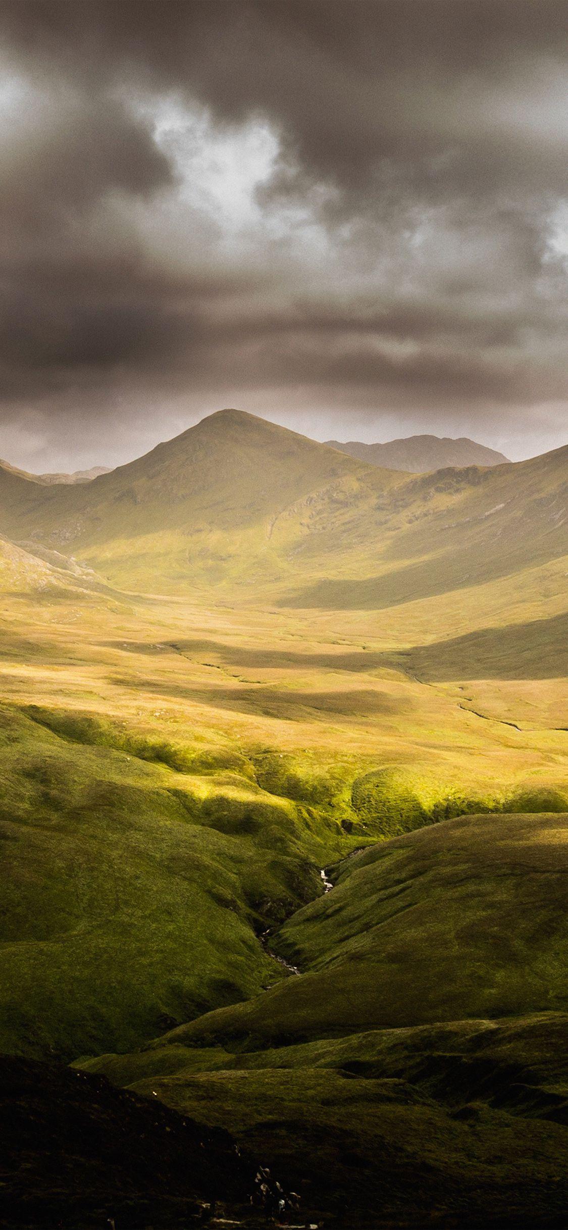 1125x2436 iPhone X wallpaper. landscape green mountain windows nature