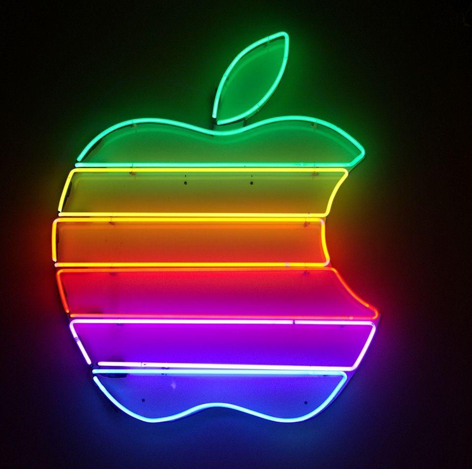 Neon Apple Logo Wallpapers - Top Free Neon Apple Logo Backgrounds