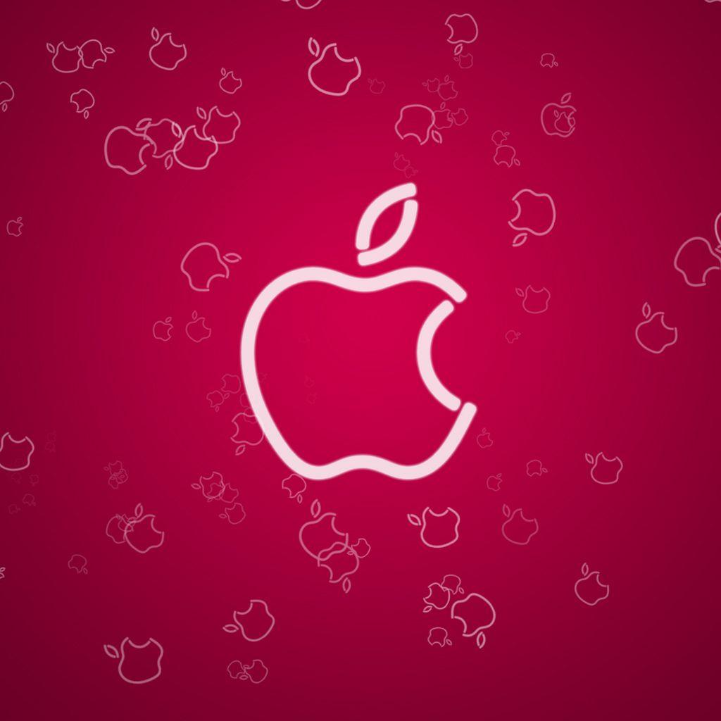 1024x1024 Neon Apple iPad Wallpaper