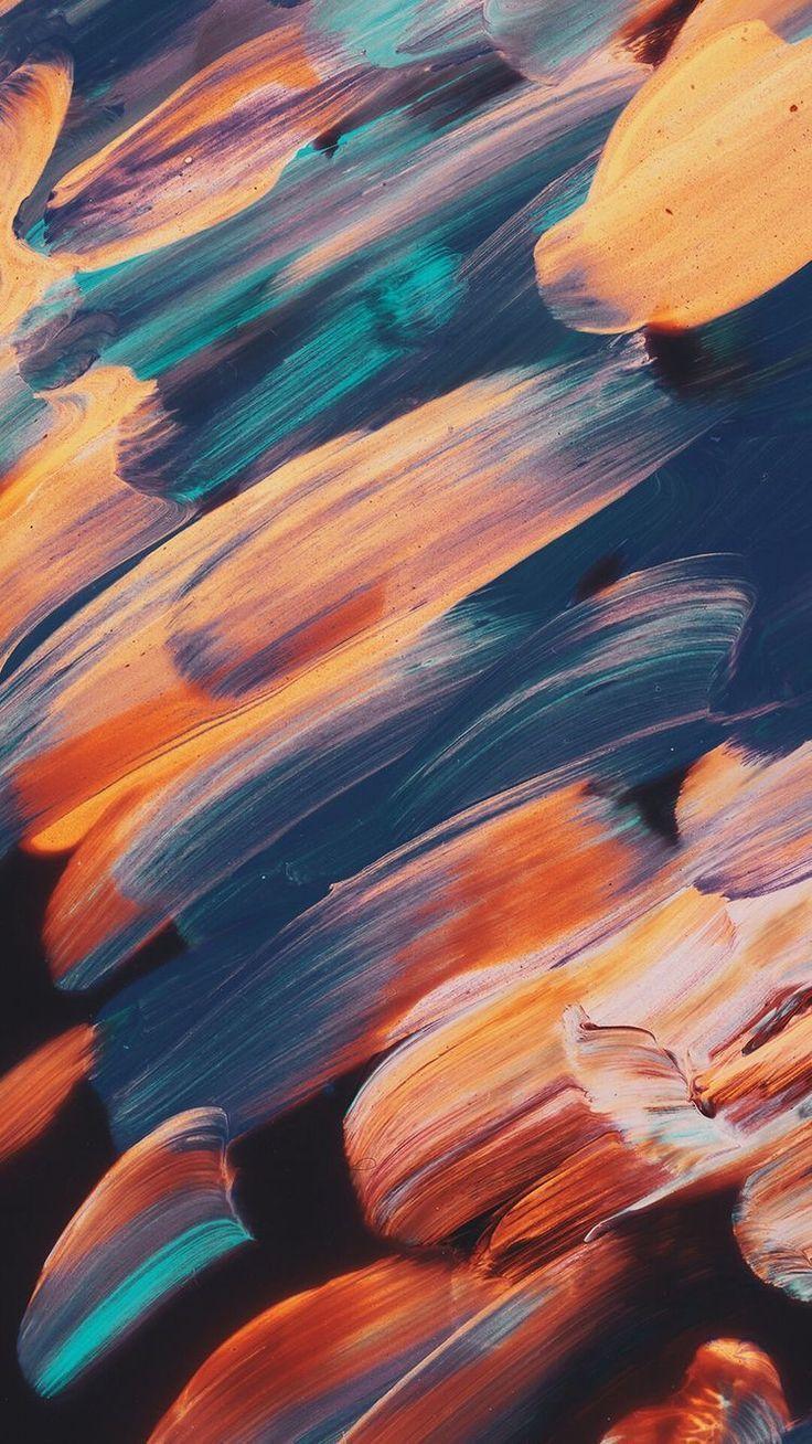736x1308 Color washes with coral, orange, turquoise, deep blue. Абстрактное, Теневые картинки, Покраска обоев