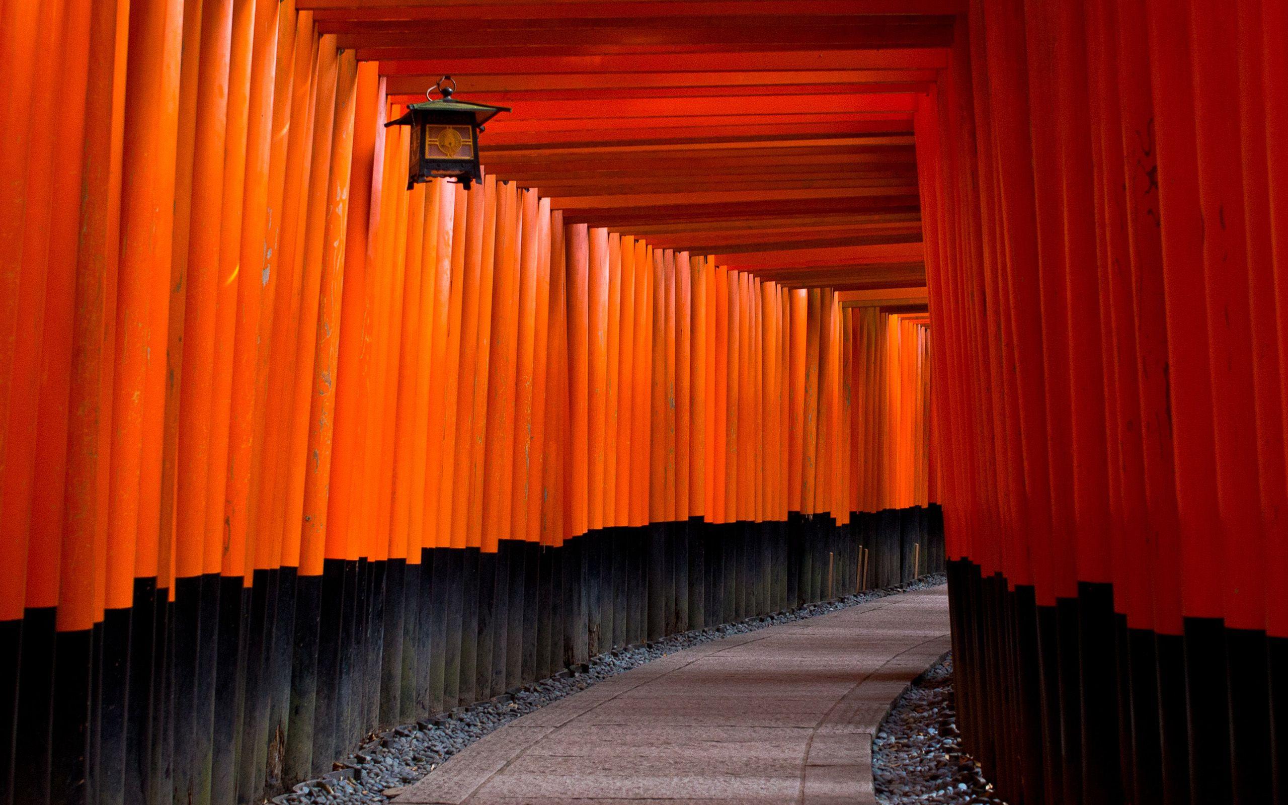 2560x1600 Japan Architecture Red Nature Wallpaper