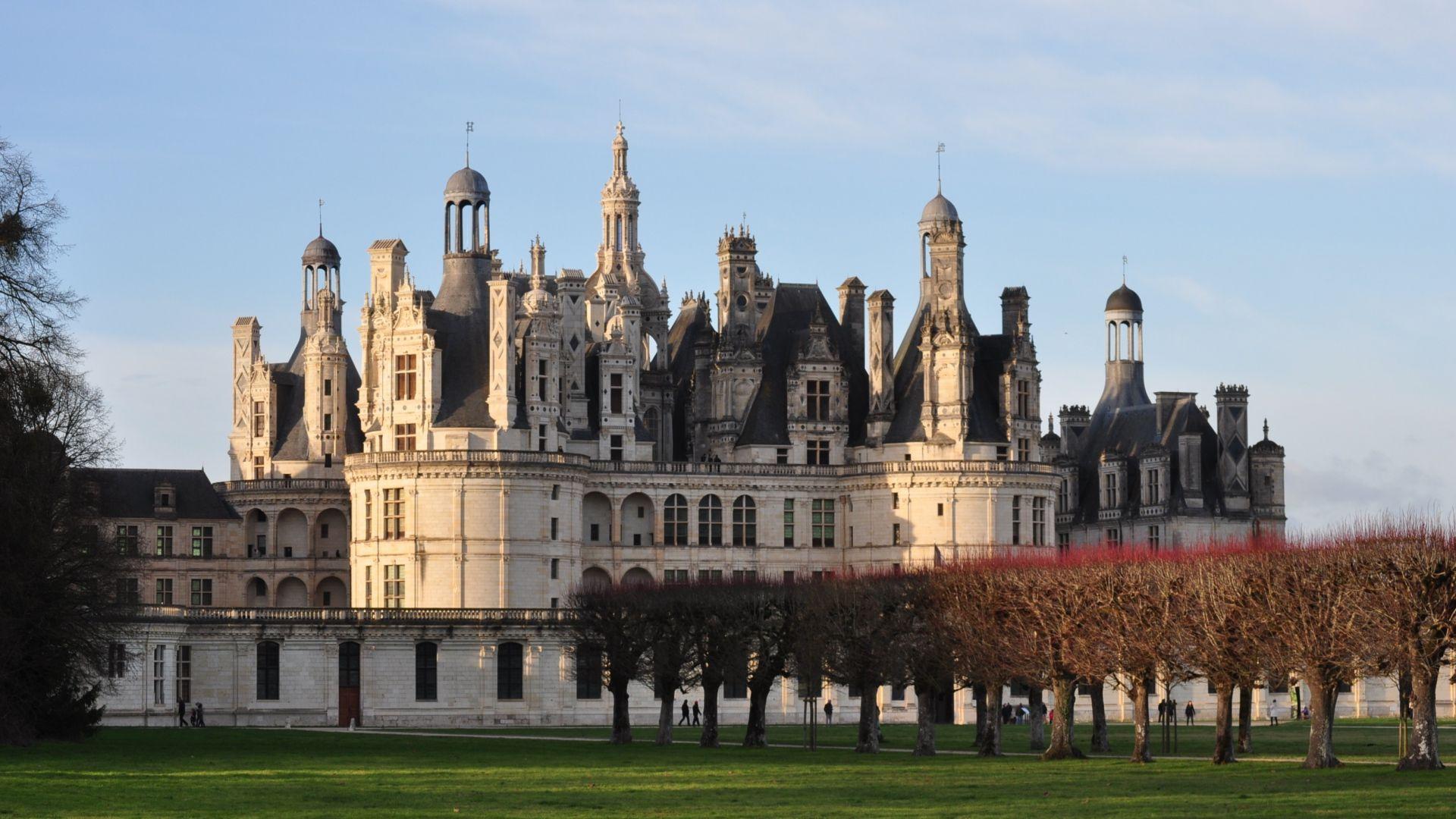 1920x1080 Full HD Wallpaper chateau de chambord side view autumn renaissance style, Desktop Background HD 1080p