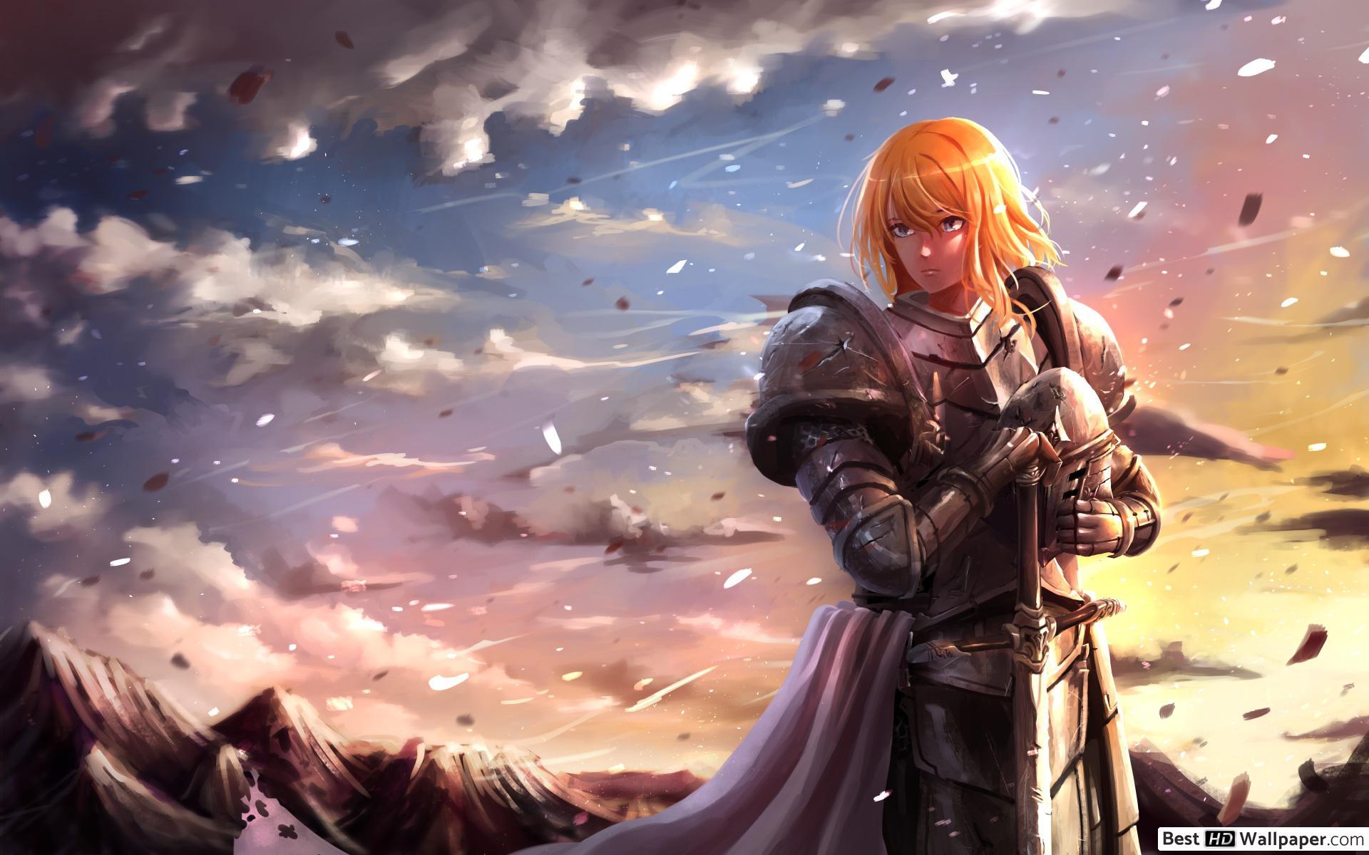 1920x1200 Female Knight HD wallpaper download