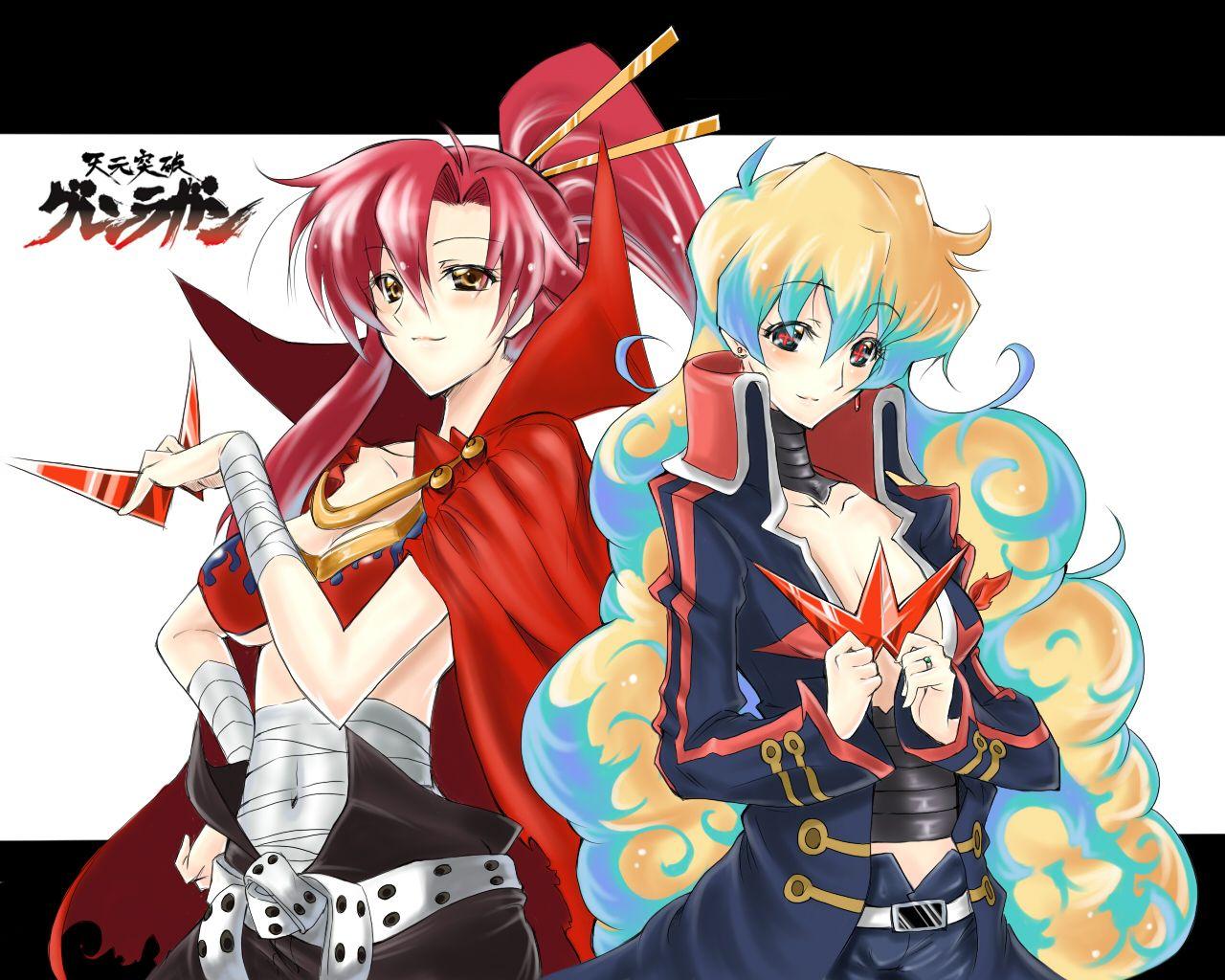 1280x1024 Gurren Lagann Littner & Nia Teppelin. Anime & Manga