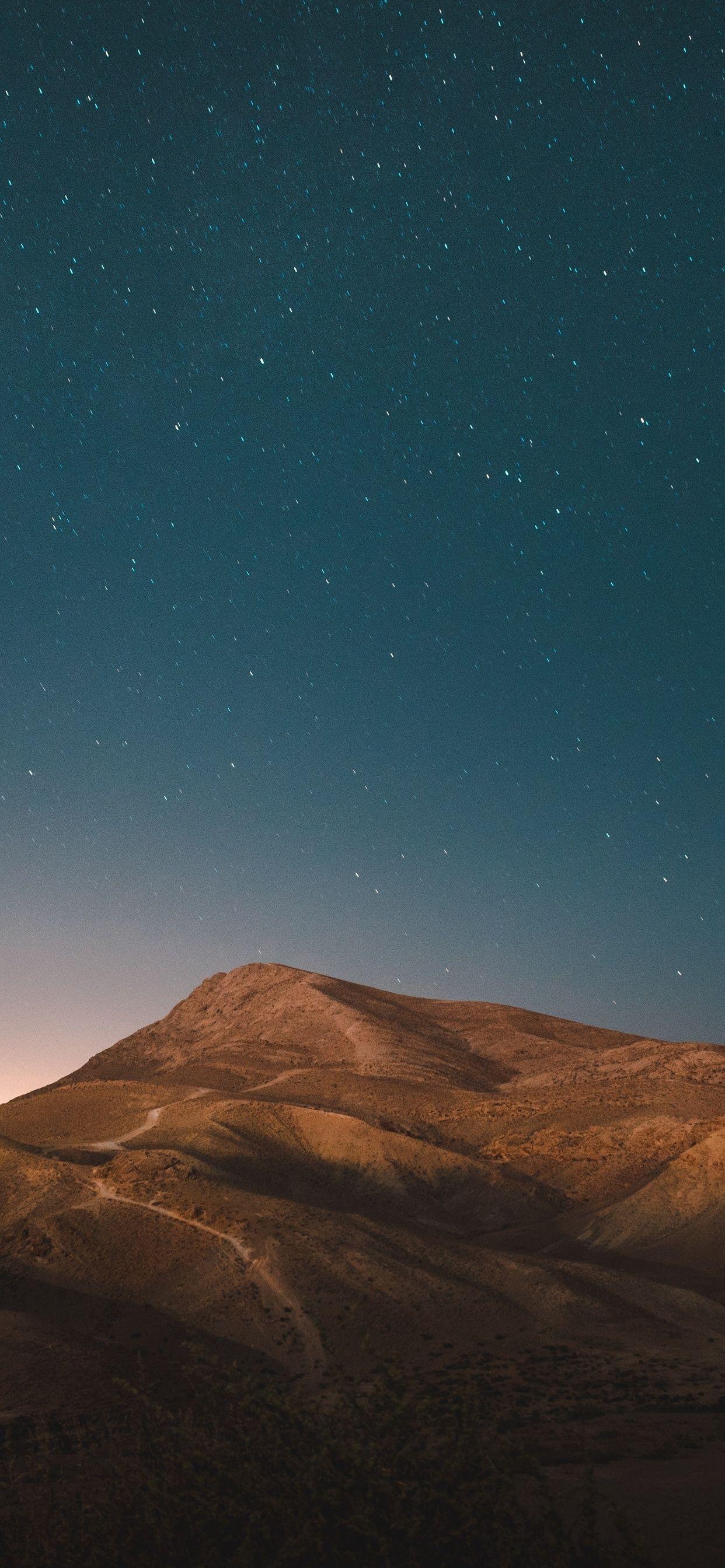 1242x2688 Stars Over Desert Mountains 5k iPhone XS MAX HD 4k Wallpaper, Image, Background, Photo and Picture