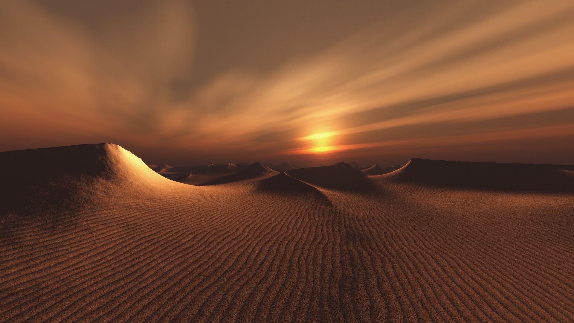 1920x1080 Wallpaper 4k Dark Desert Dark, Desert, Mountains