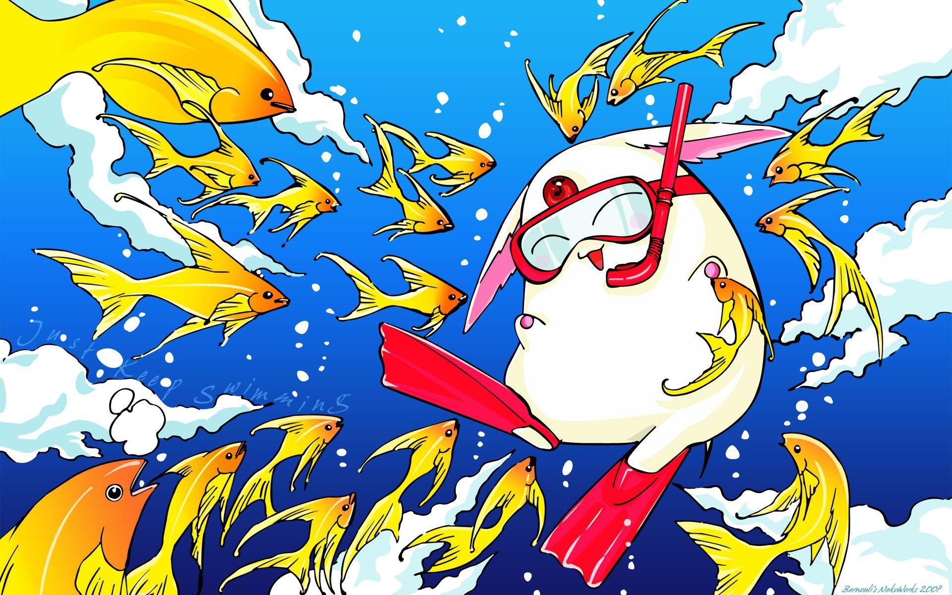 1920x1200 Magic Knight Rayearth Wallpaper: Just Keep Swimming