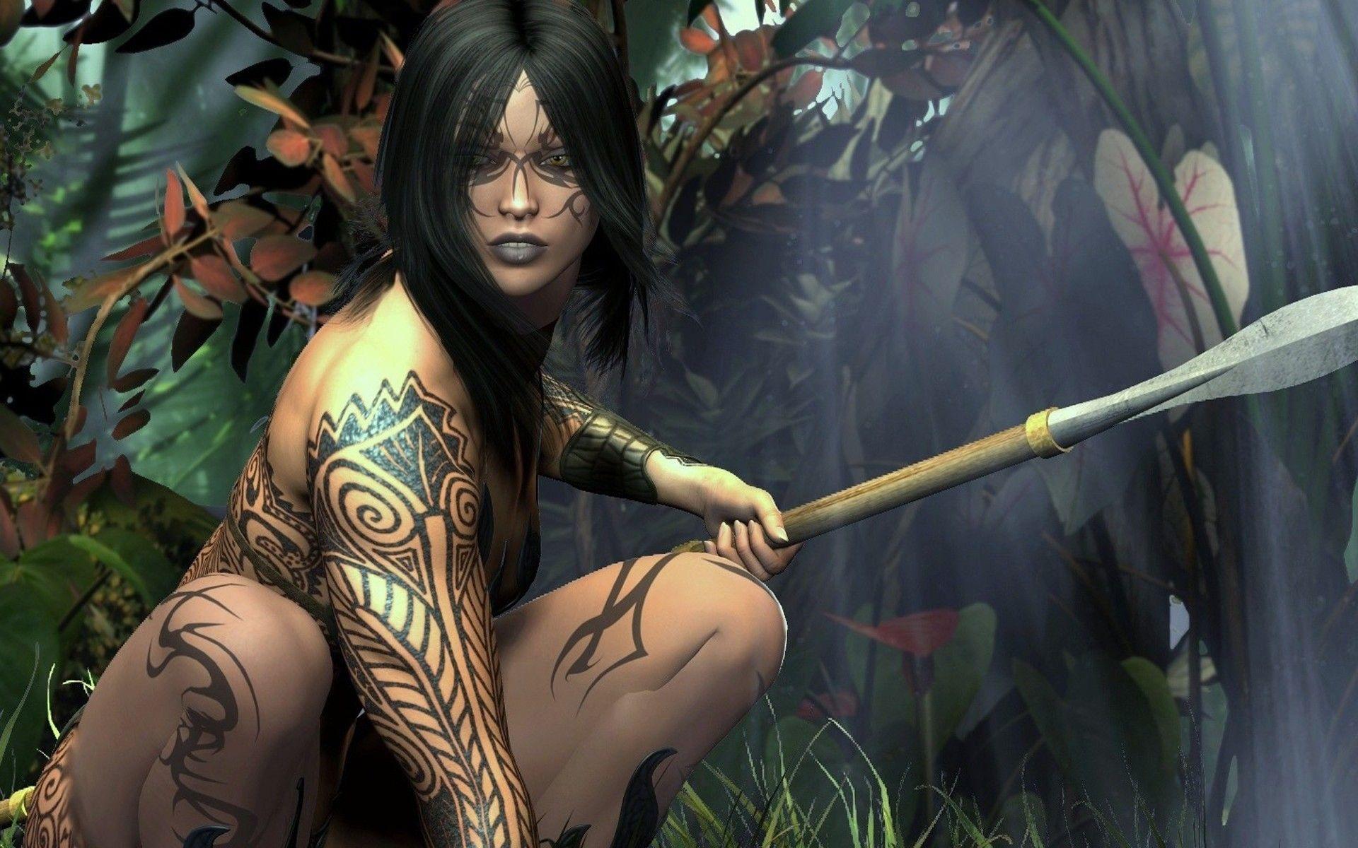 1920x1200 Warrior Woman Art Artwork HD Wallpaper 231767 :