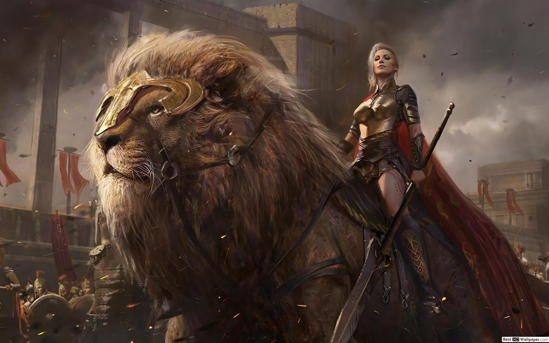 1920x1200 Female Warrior HD wallpaper download