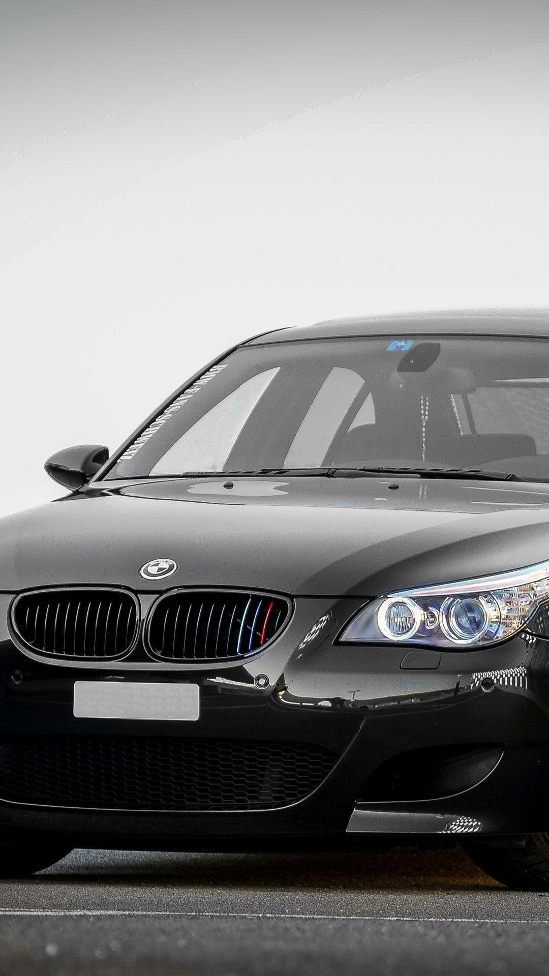 1080x1920 m black, bmw, sedan, black, bmw, e the sky, parking desktop wallpaper 83555