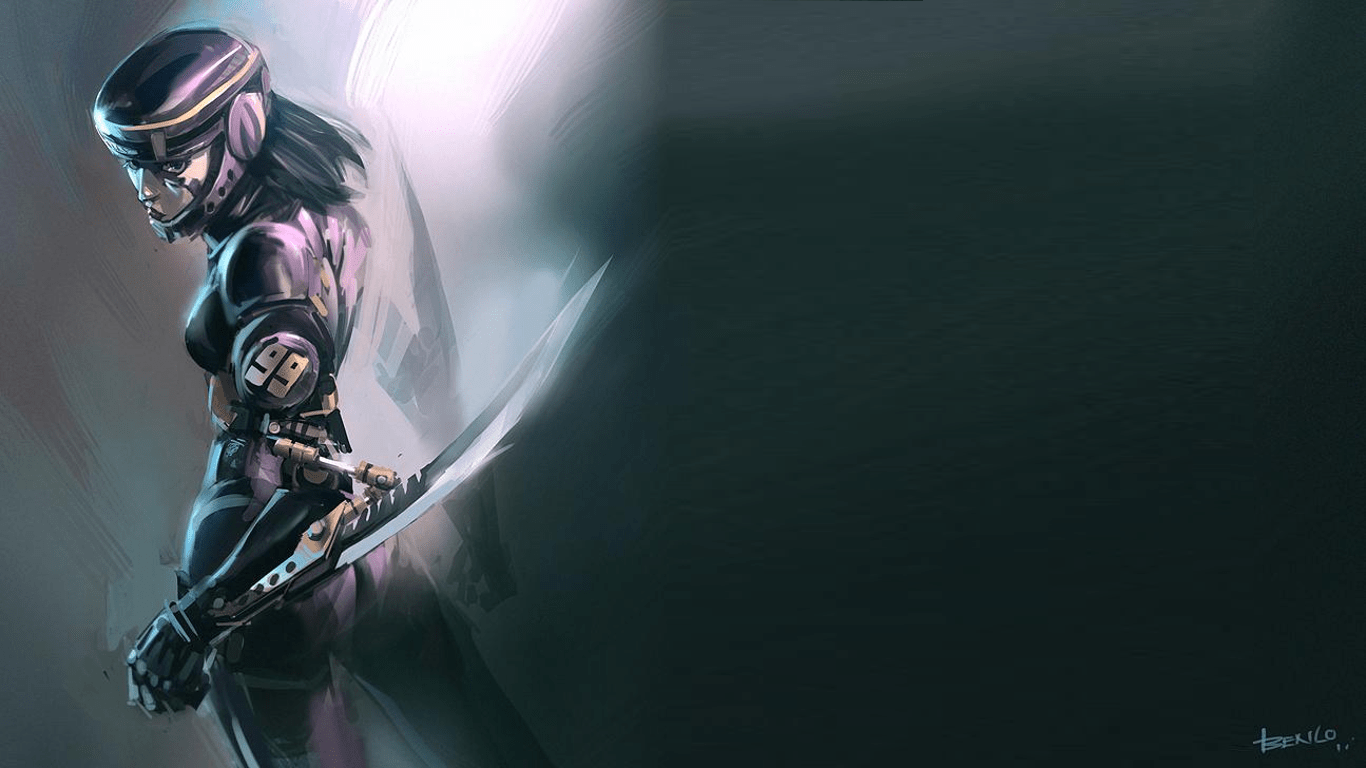 1366x768 The Good Code Inn: Alita Motorball wallpaper (16:9)