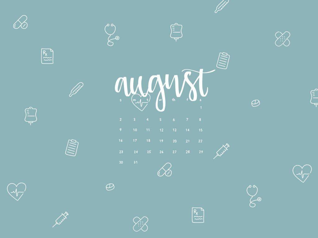 1024x768 Free August 2020 Wallpaper ft. Nursing Design! Med Student's Journey Blog