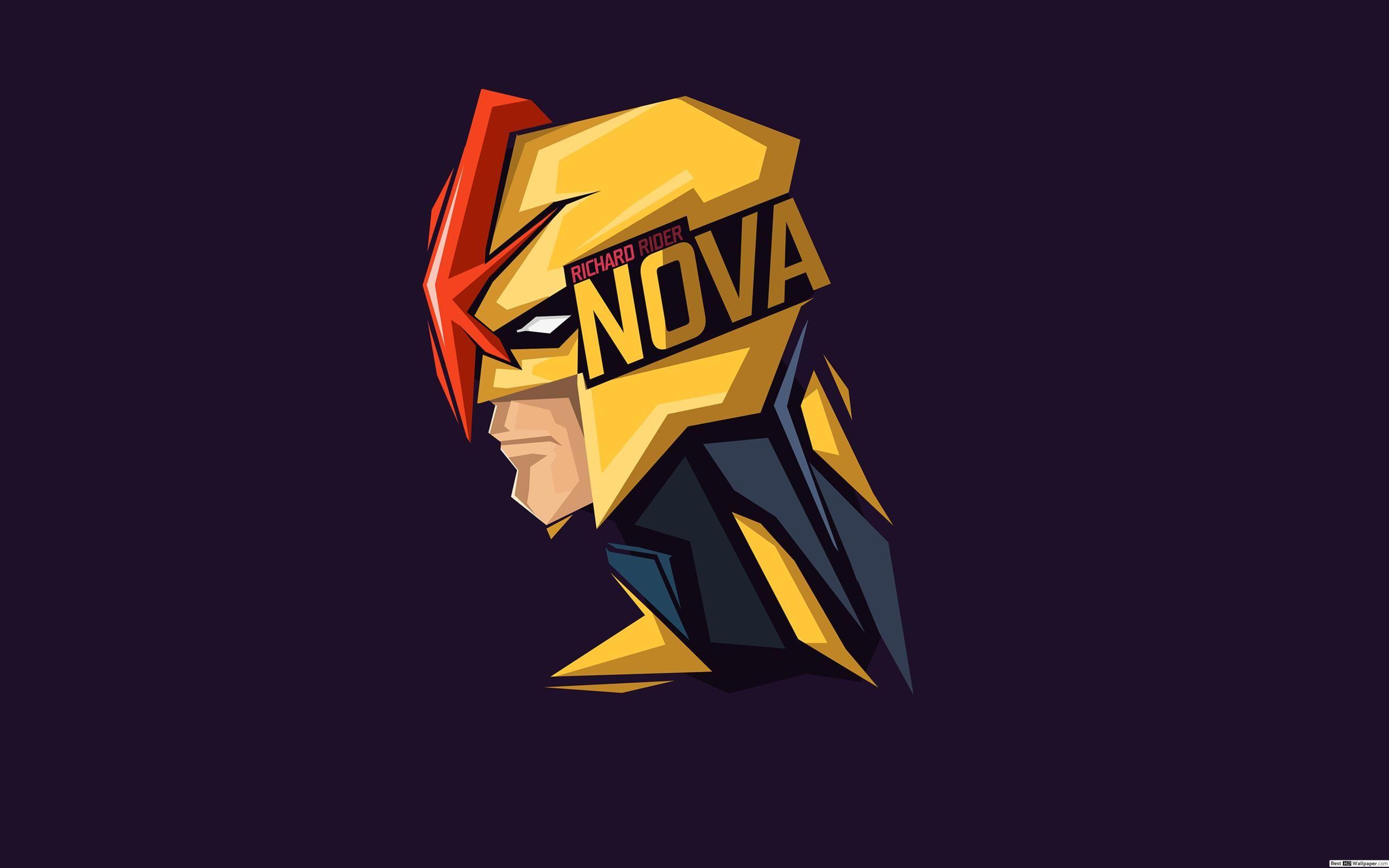 2560x1600 Marvel Comics ft. Nova Minimalist HD wallpaper download