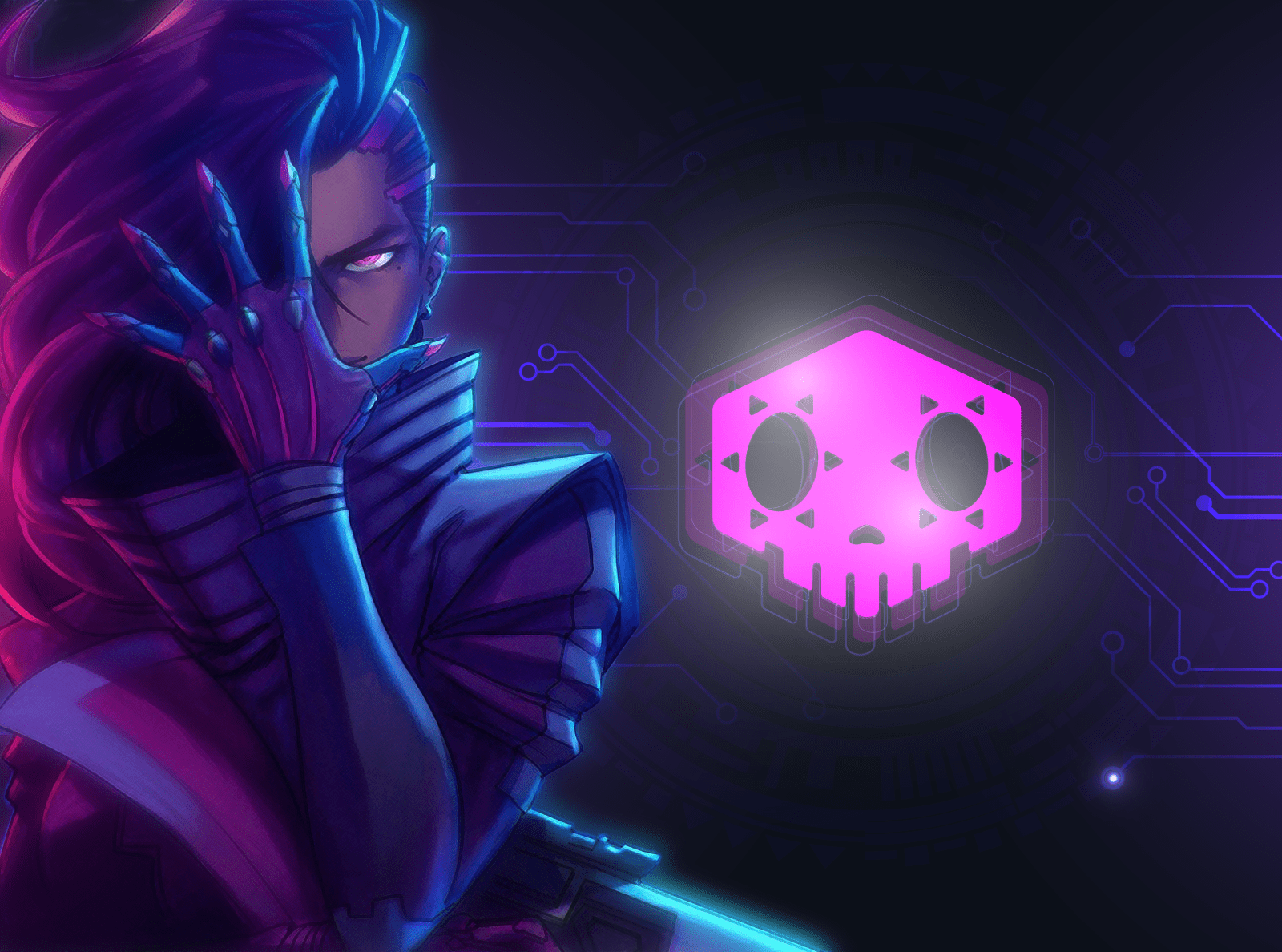 1600x1188 Sombra overwatch wallpaper by Aurelien on Dribbble