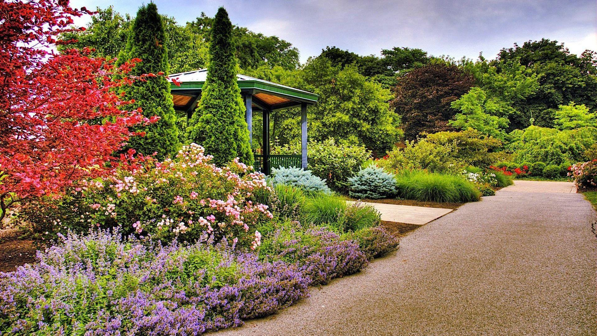 1920x1080 Landscapes Landscape Garden Park Nature Wallpaper Computer Desktop
