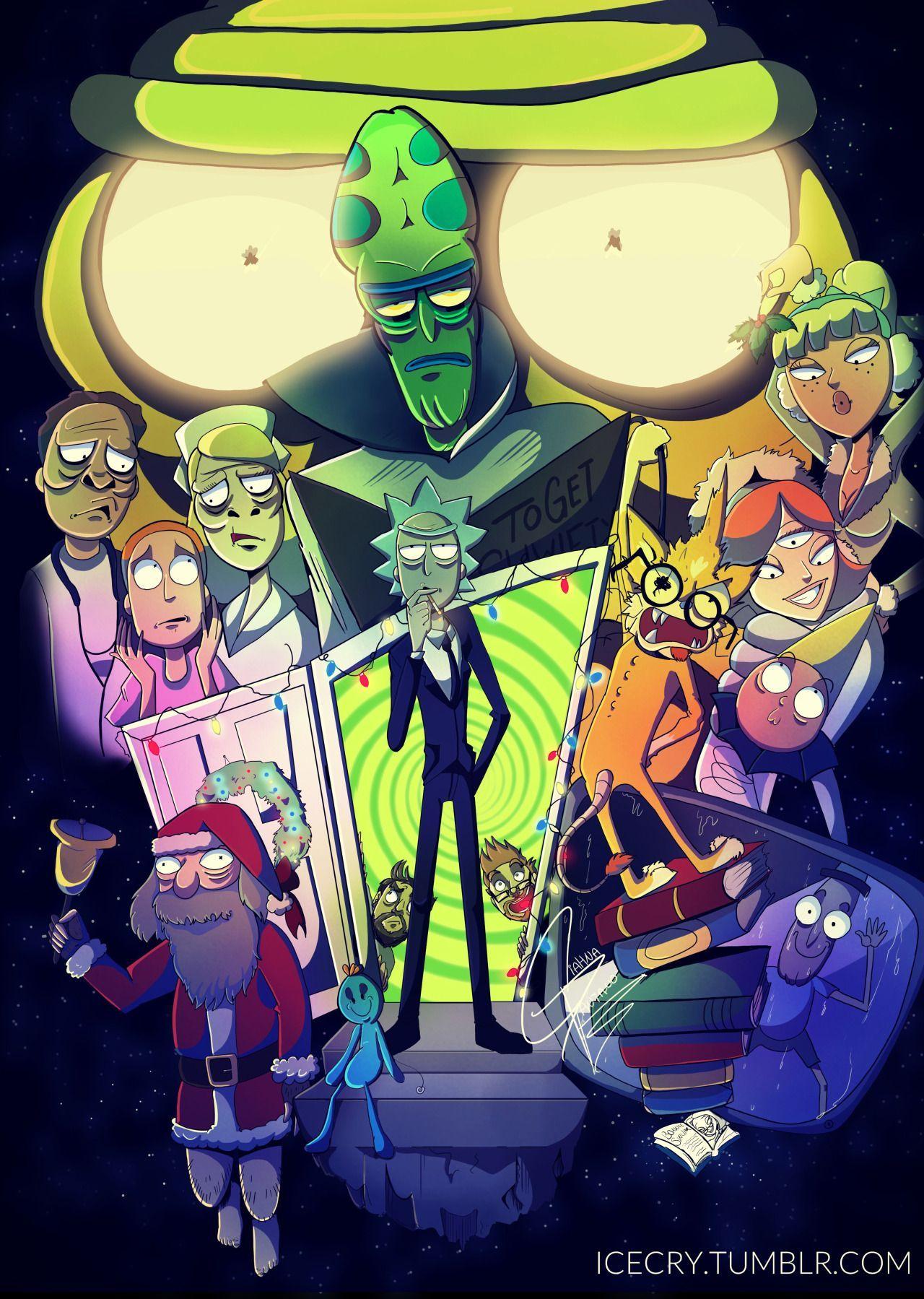1280x1799 icecry: “Well it's that time of year. Combined the two things that inspire me the most. I hope you have finding find. Rick and morty, Cartoon, Rick and morty full