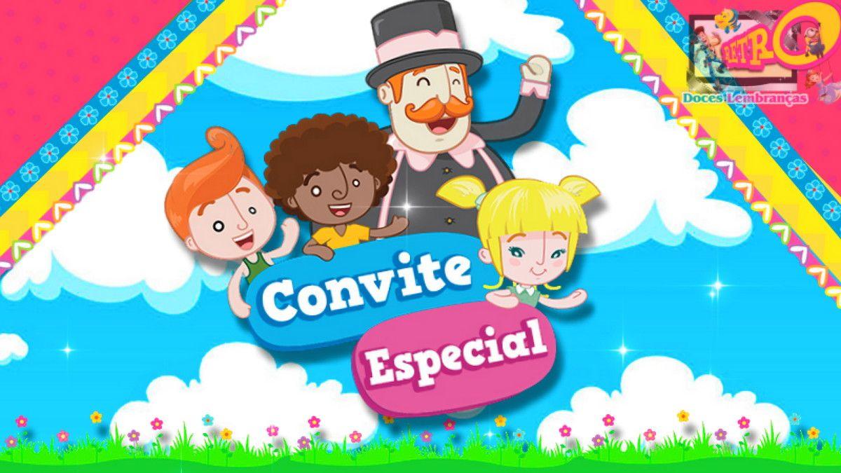 1200x675 Convite Animado Mundo Bita Meninas no Elo7. Retro Doces Lembranças (E48ED1)