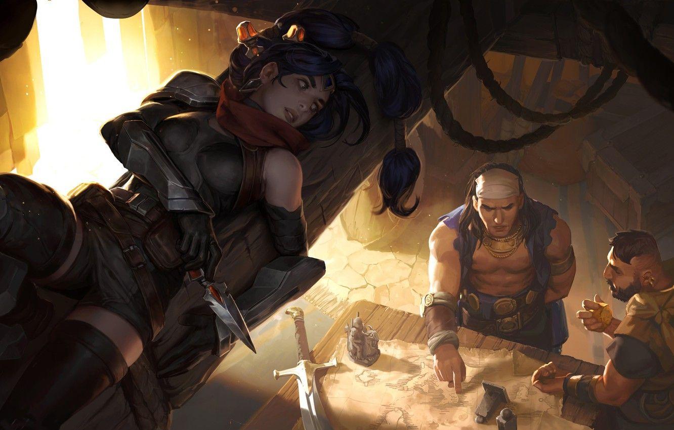 1332x850 Wallpaper girl, men, Legends of Runeterra image for desktop, section игры