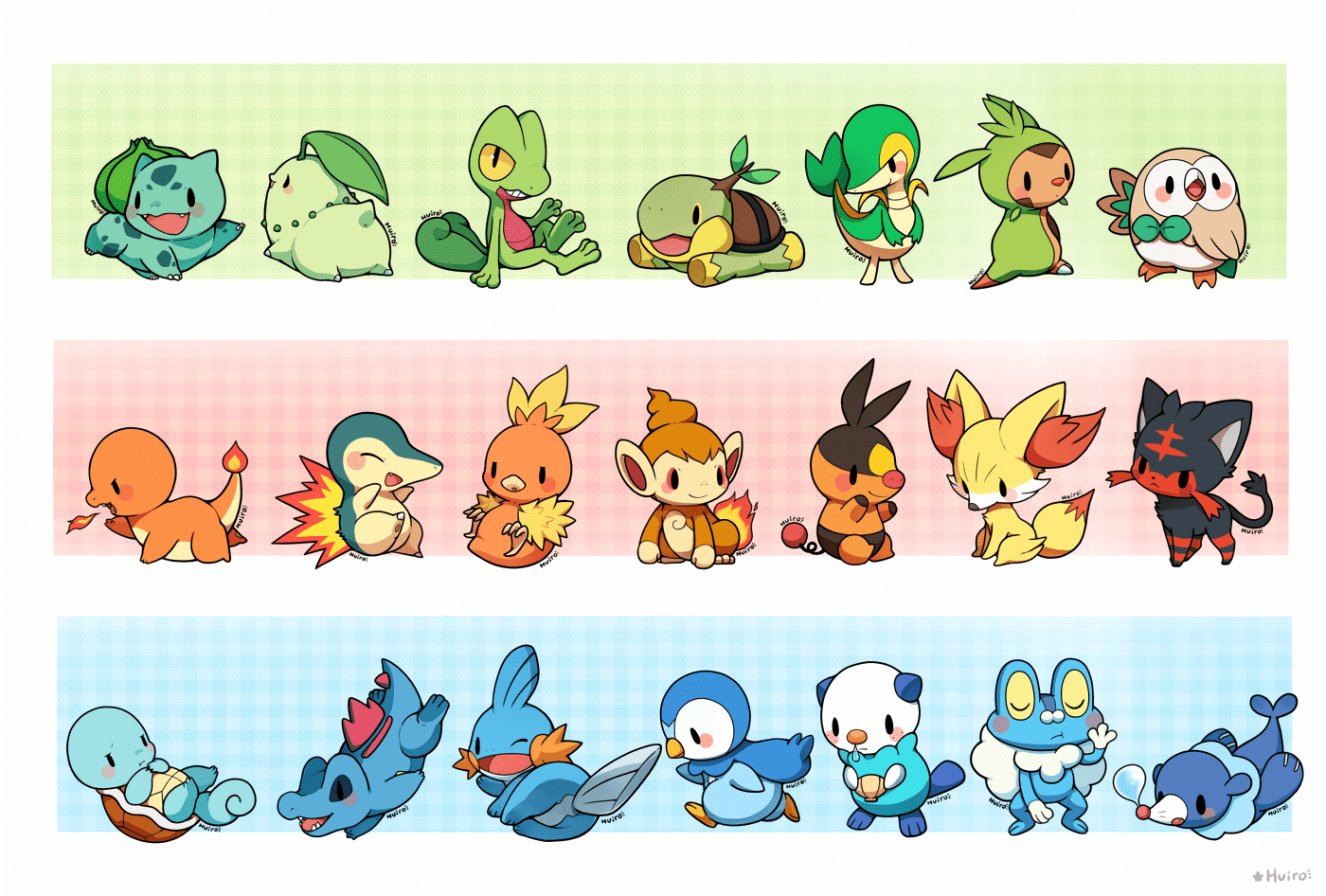 1400x946 bulbasaur charmander chespin chikorita chimchar cyndaquil fennekin froakie huiro litten mudkip oshawott piplup pokemon popplio rowlet snivy squirtle tepig torchic totodile treecko turtwig. konachan.com.com Anime Wallpaper