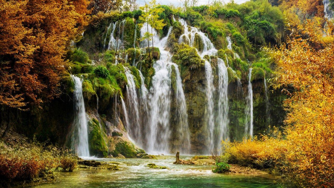 1280x720 Wallpaper Waterfalls, Plitvice Lakes National Park, 4K, Croatia, Nature,. Wallpaper for iPhone, Android, Mobile and Desktop