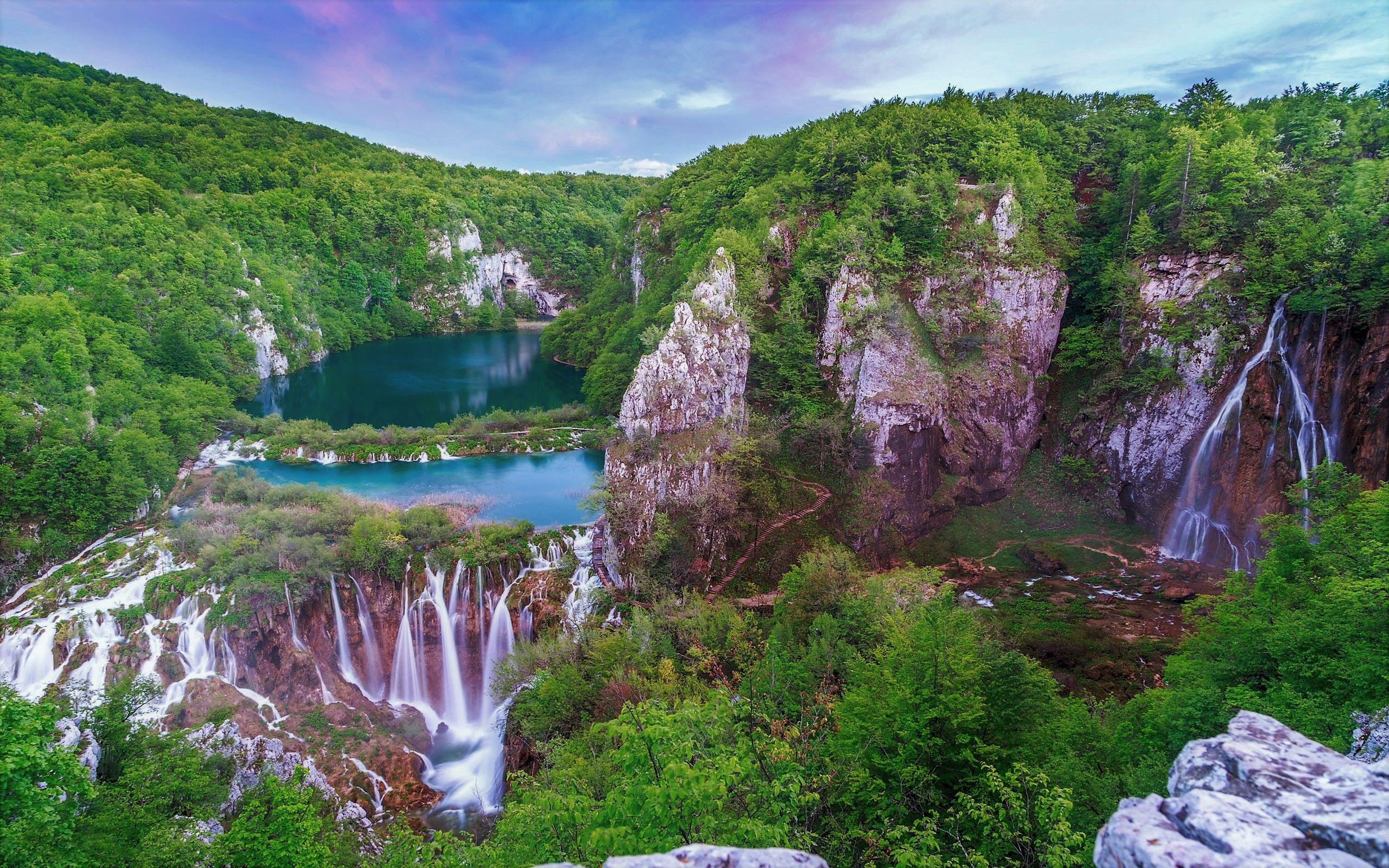2560x1600 Croatia Earth Plitvice Lakes National Park Plitvice National Park Waterfall wallpaperx1600