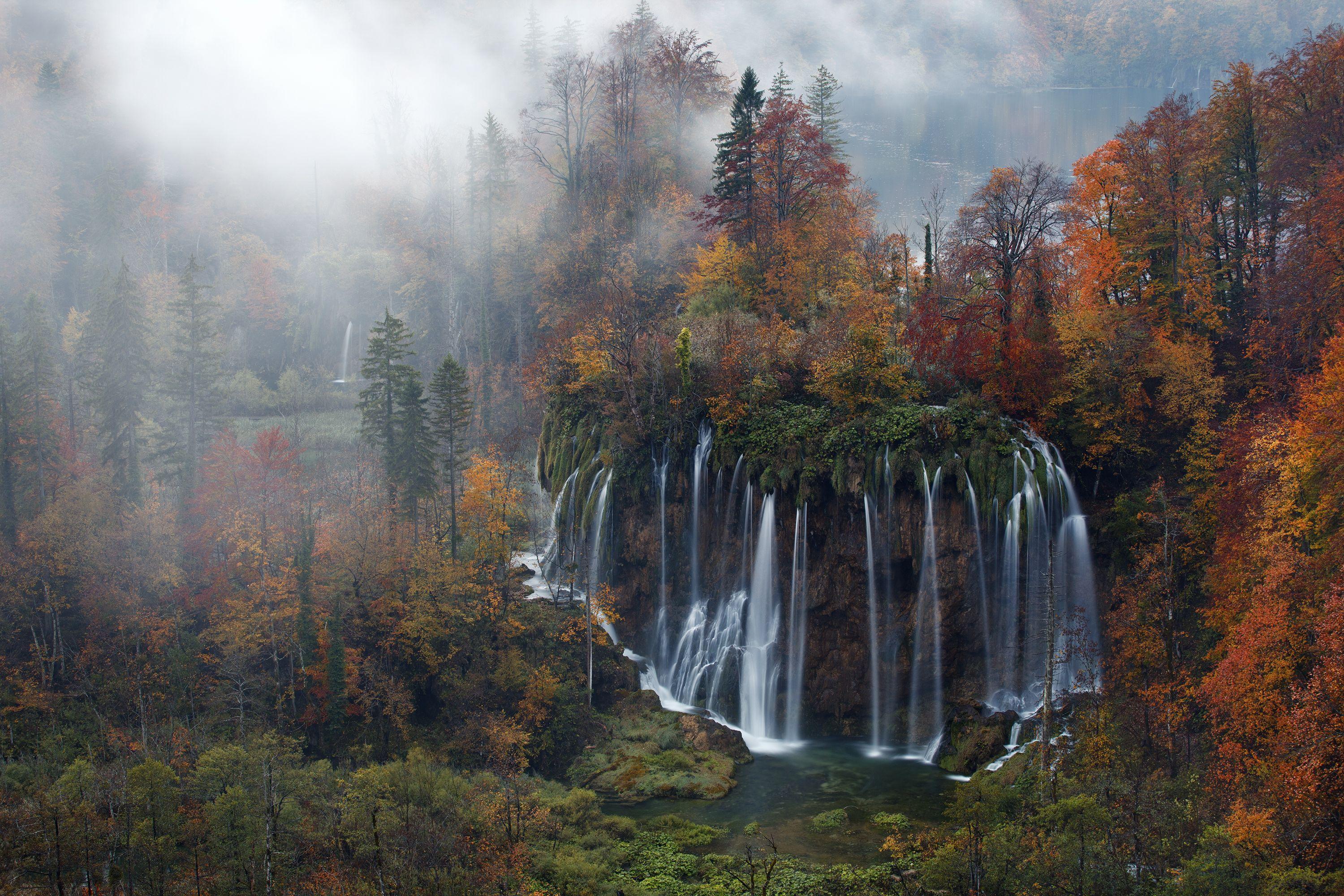 3000x2000 #Plitvice National Park, #Croatian, #waterfall, #landscape, #Plitvice Lakes National Park, #mist, #forest, #Croatia, #fall, #nature, wallpaper. Mocah.org HD Desktop Wallpaper