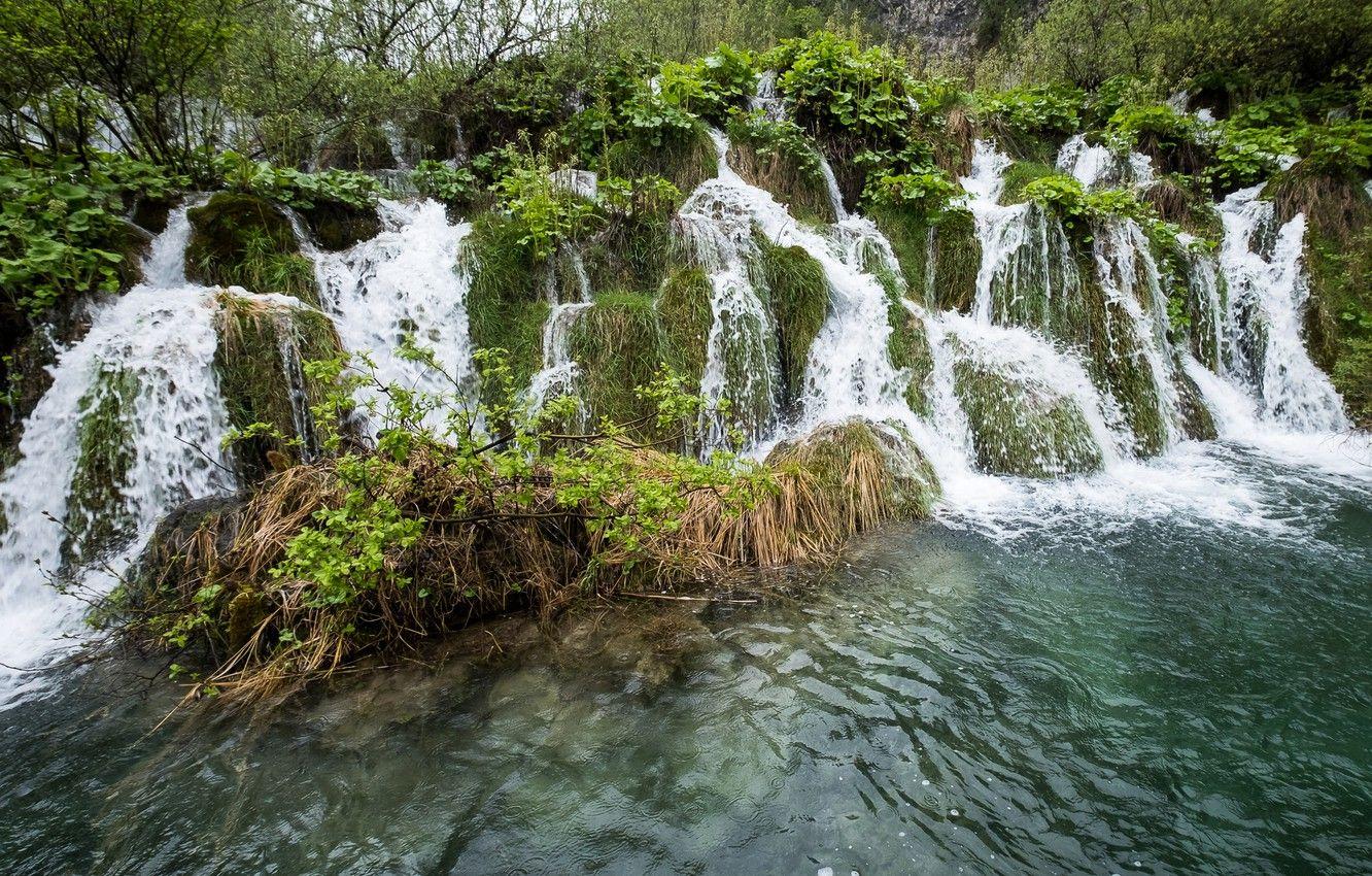 1332x850 Wallpaper nature, waterfall, Croatia, Plitvice Lakes National Park image for desktop, section природа