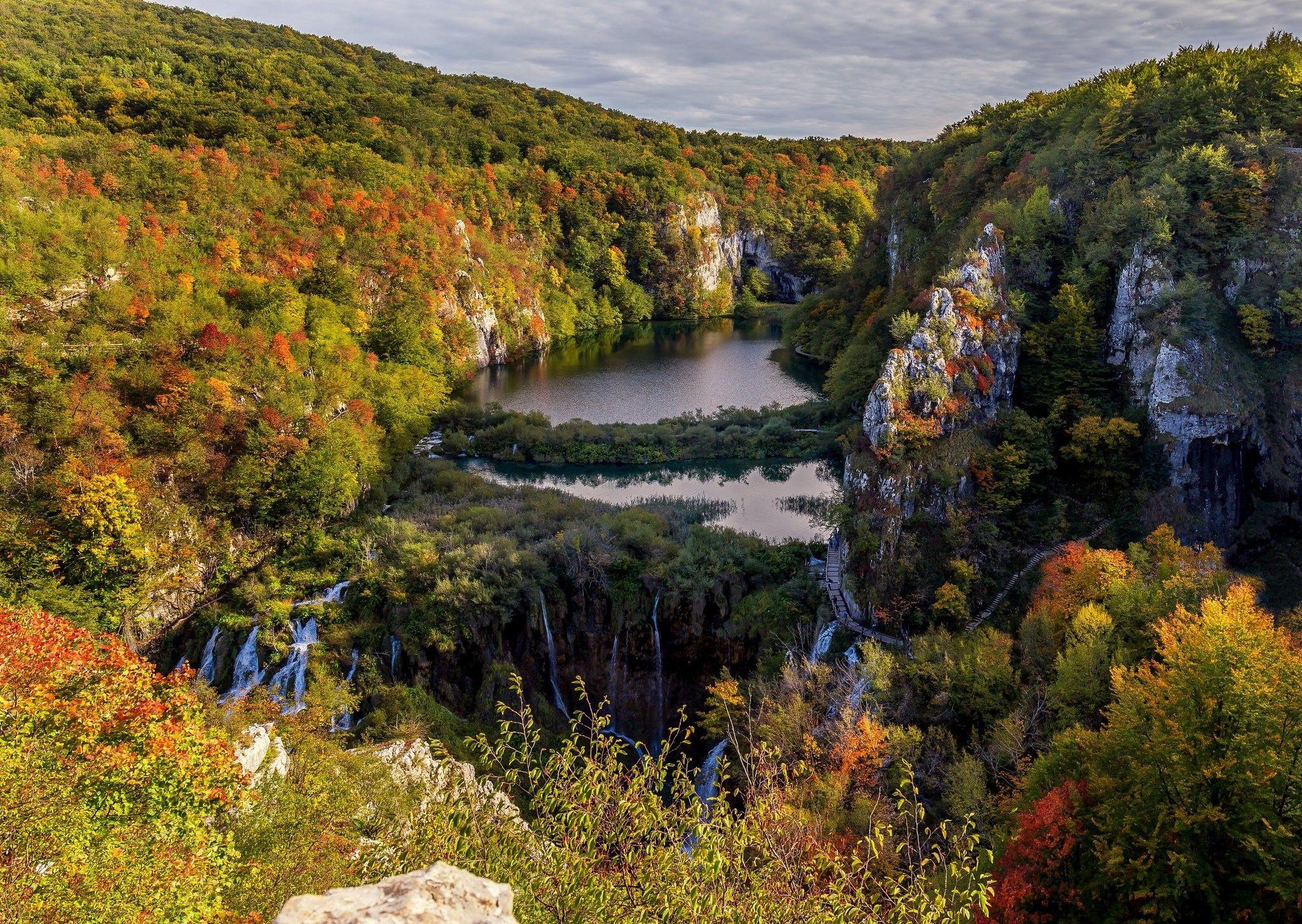 2048x1454 Wallpaper / nature, landscape, fall, plants, Croatia, Plitvice Lakes National Park