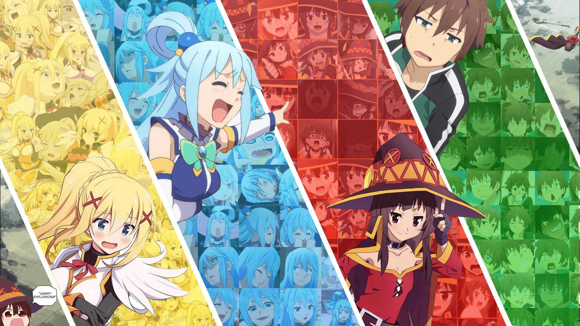 Wallpaper girl, background, anime, art, megumin, kono subarashii sek'ai is  shukufuku wo for mobile and desktop, section сёдзё, resolution 2560x1440 -  download