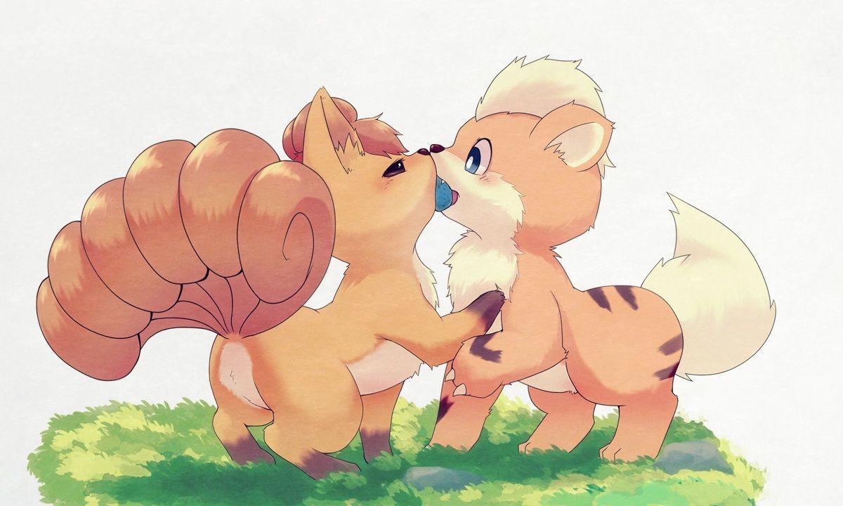 1200x720 Vulpix and Growlithe with ball. Pokemon. Pokémon