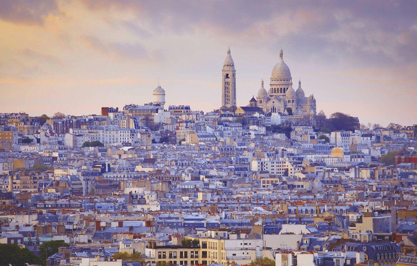 1332x850 Wallpaper France, Paris, panorama, Montmartre, sacré-Coeur image for desktop, section город