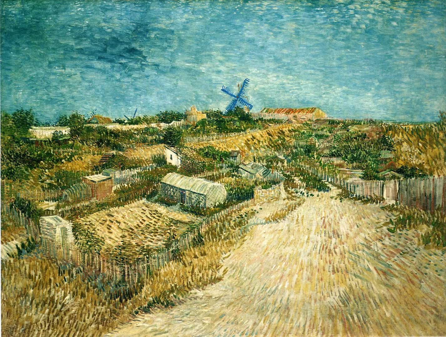 1429x1080 Vegatable Gardens In Montmartre Van Gogh Wallpaper Image
