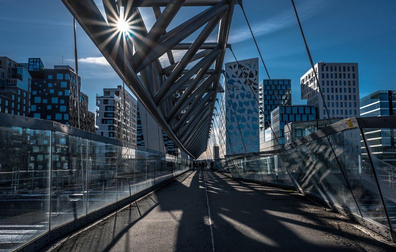 1332x850 Wallpaper Norway, architecture, Norway, Oslo, Oslo, Barcode bridge image for desktop, section город