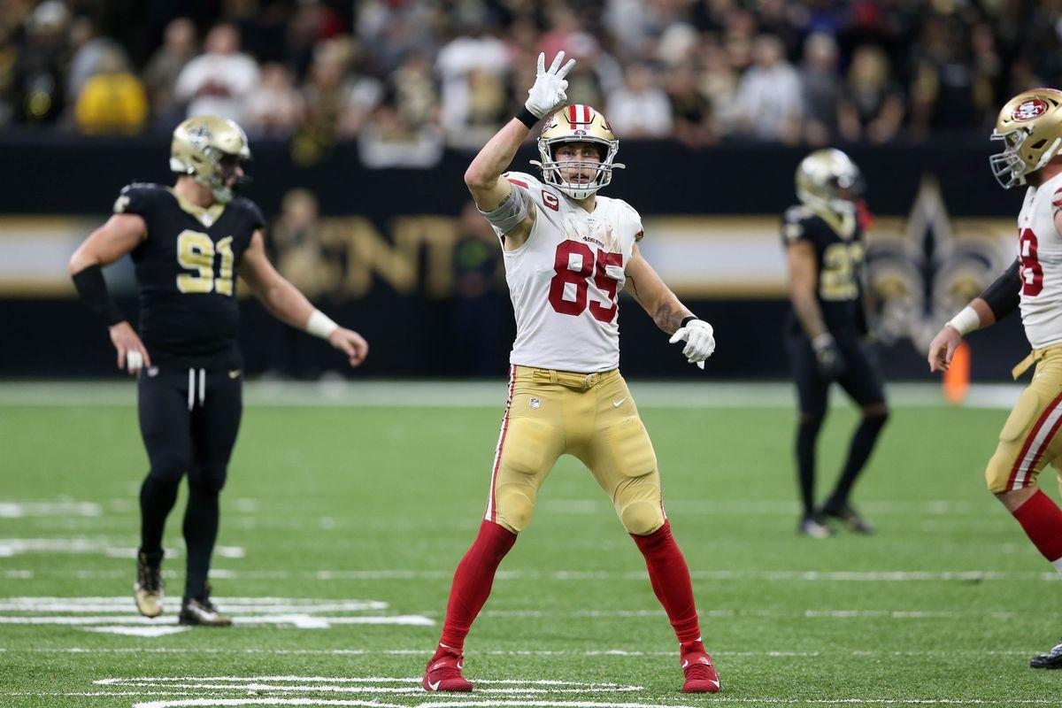 1200x800 George Kittle fantasy football stats: 49ers TE secures 13 receptions for 134 yards in loss