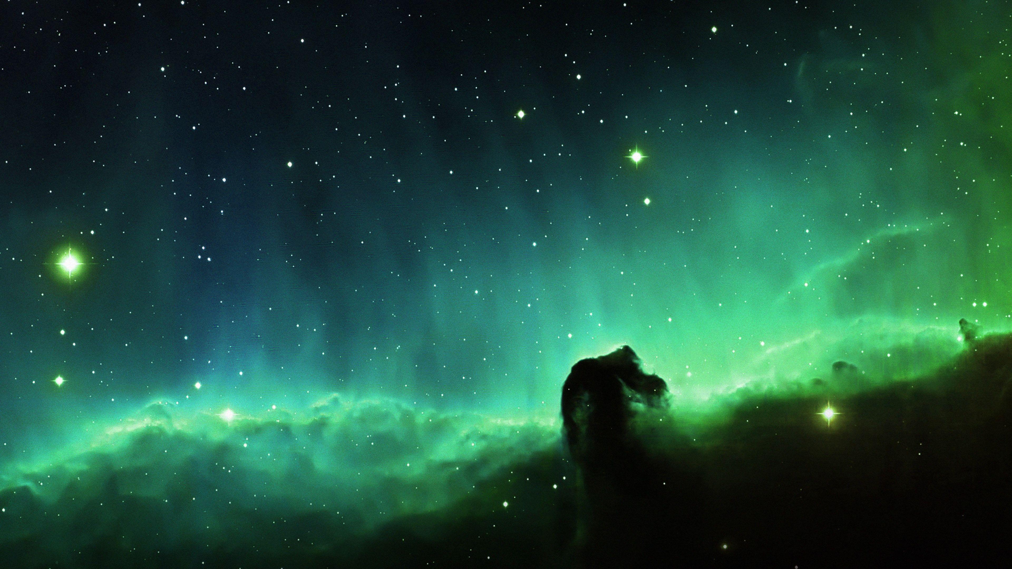 3840x2160 Horse Head Blue Nebula Sky Space Stars