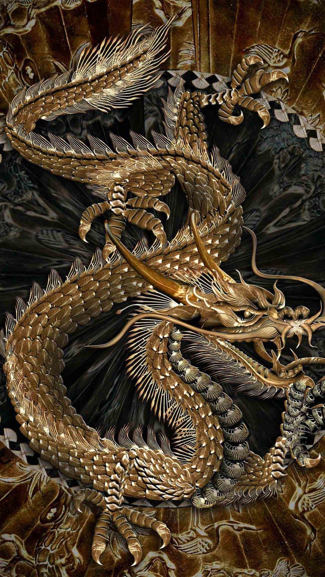 1080x1920 Japanese Dragon Wallpaper