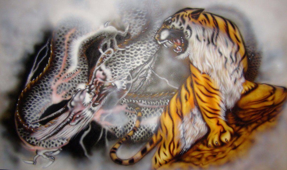 1162x688 Tiger Vs Dragon Wallpaper
