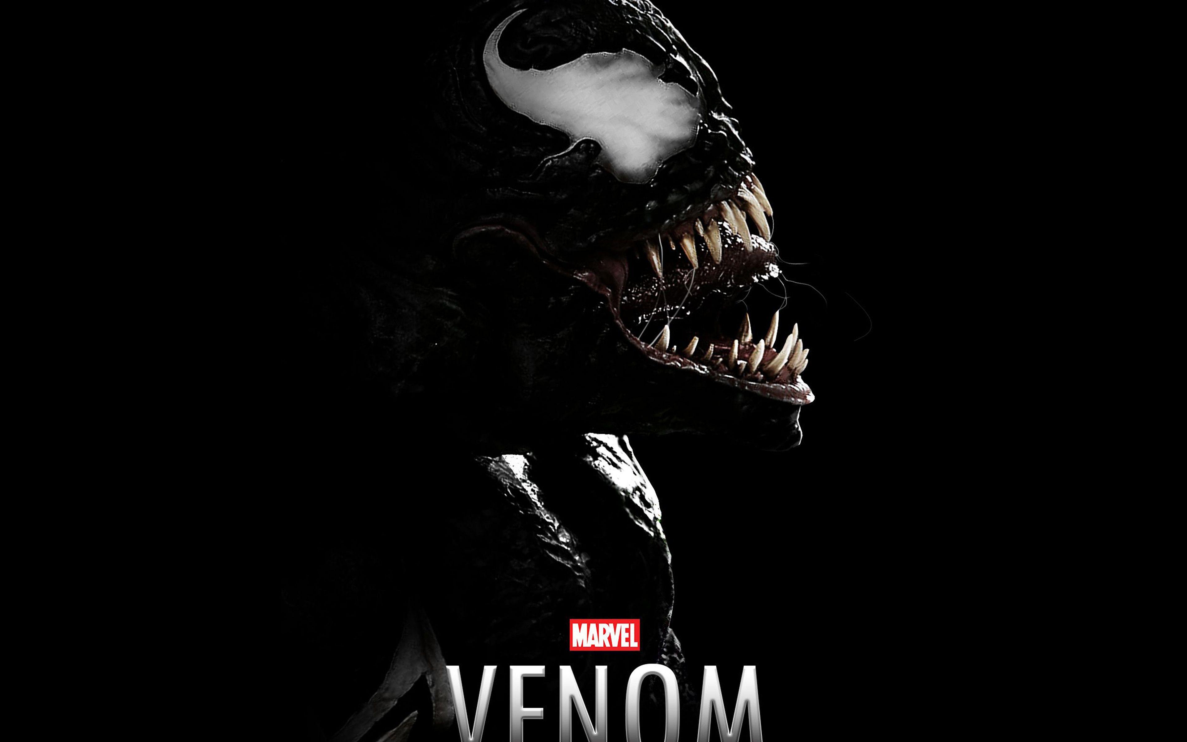 3840x2400 wallpaper for desktop, laptop. venom dark marvel hero dark logo art