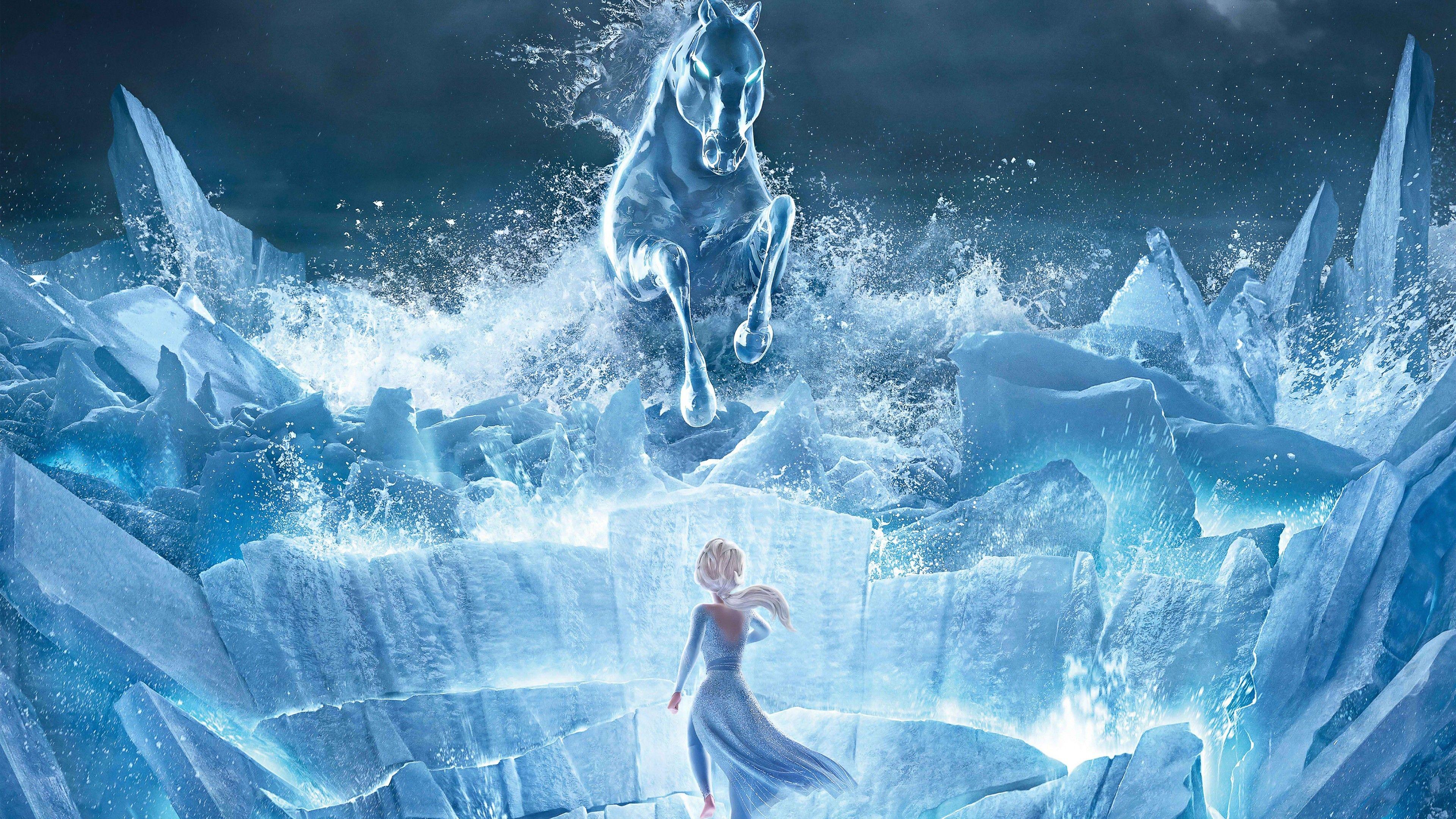 3840x2160 Frozen 2 Queen Elsa Animation HD Wallpaper for Desktop