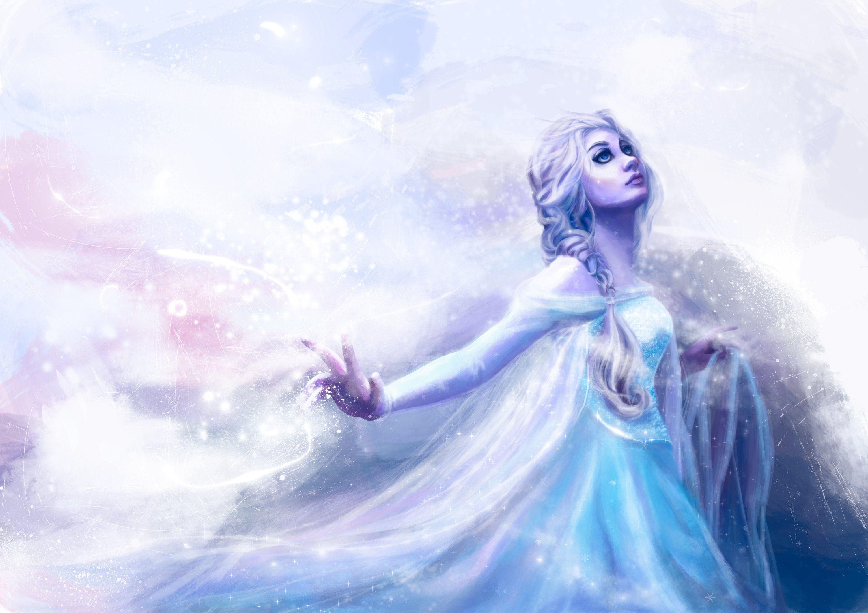 3007x2126 disney, Frozen, Snow, Queen, Elsa, Fantasy, Girl, Artwork, Mood Wallpaper HD / Desktop and Mobile Background